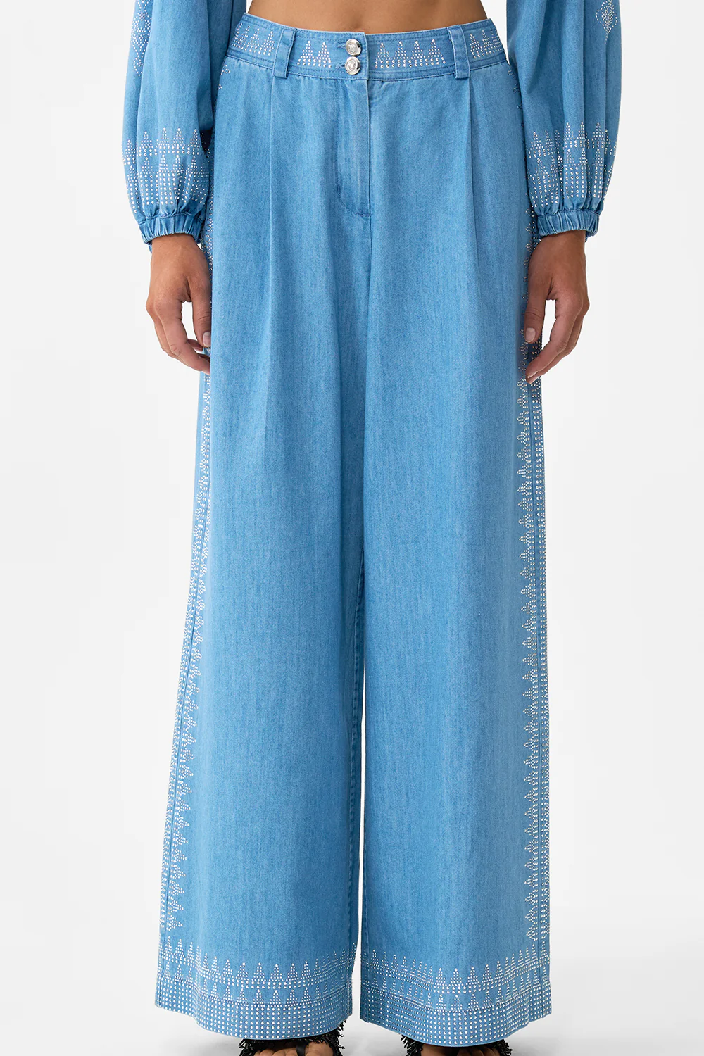 FULL LENGTH WIDE LEG TROUSER THE HUM OF THE ALHAMBRA - Image 6