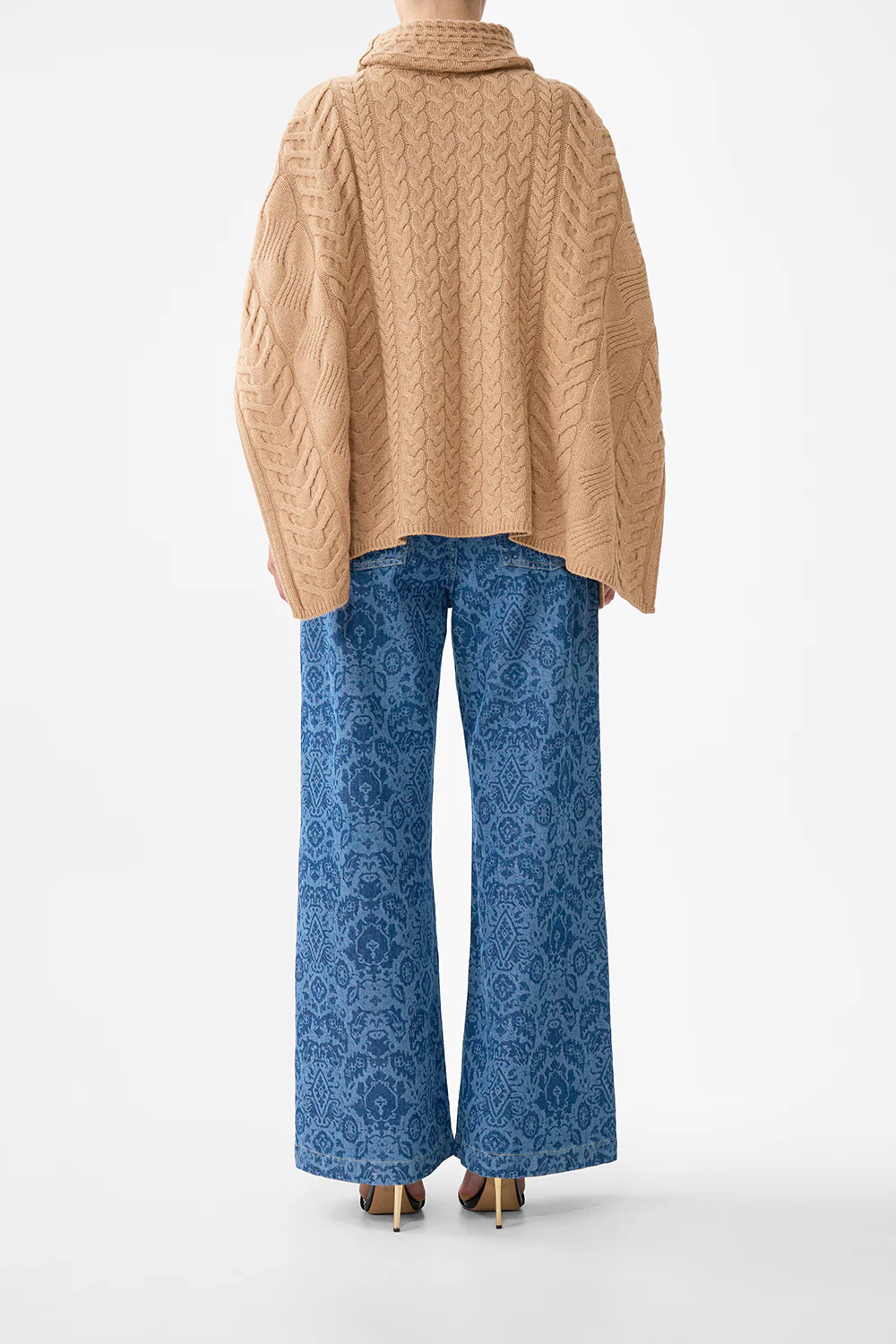 FUNNEL NECK KNIT PONCHO ARANJUEZ ANIMALIA - Image 2