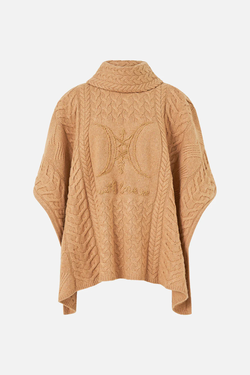 FUNNEL NECK KNIT PONCHO ARANJUEZ ANIMALIA - Image 3