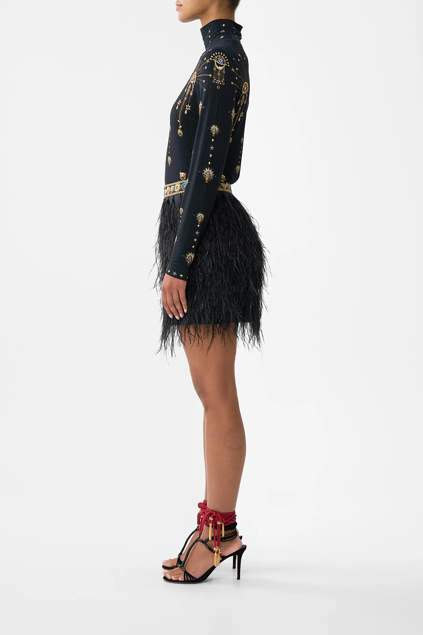 FEATHER MINI SKIRT AMULETS AND ALCHEMY - Image 4