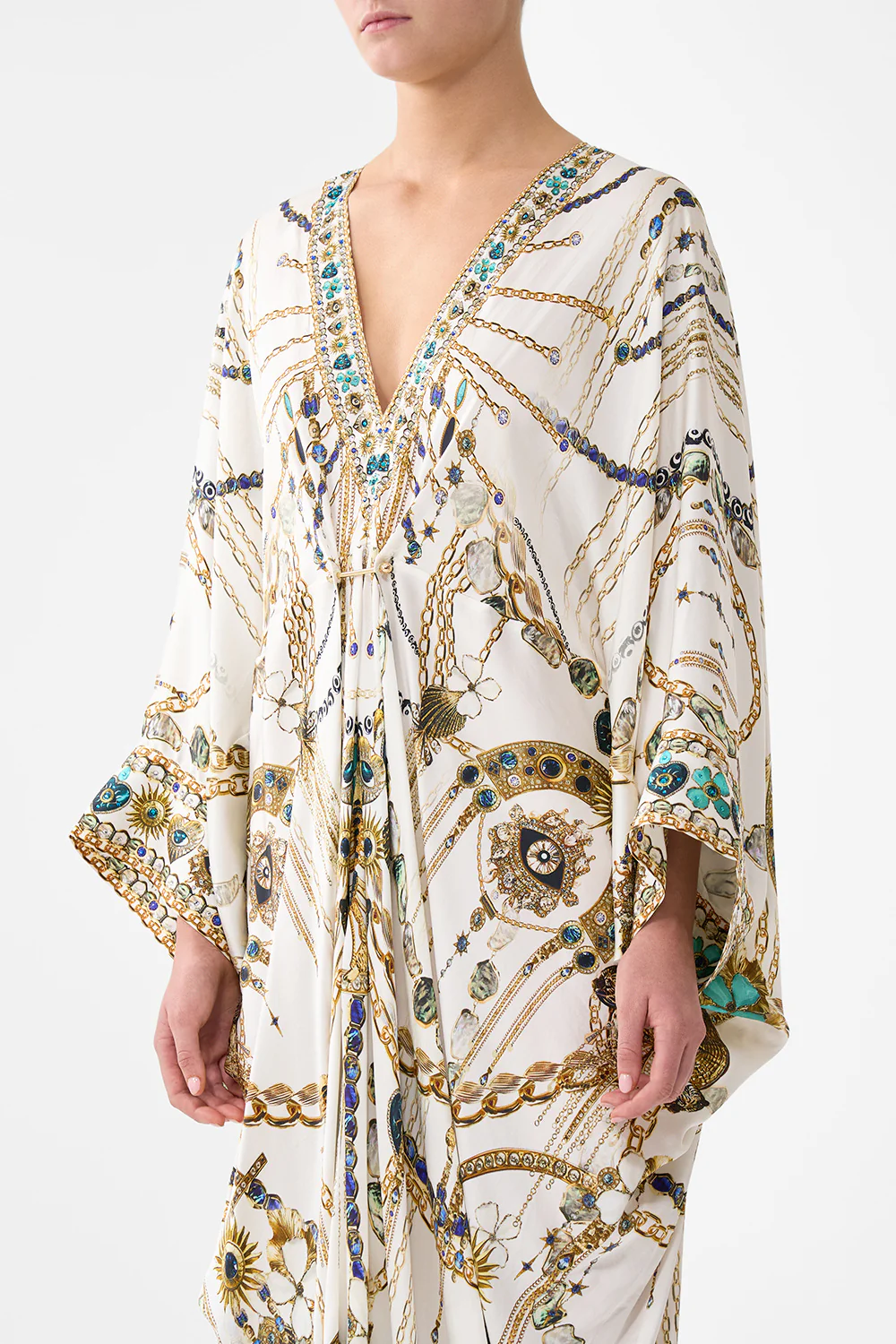 PIERCED V NECK KAFTAN CHAIN GANG - Image 5