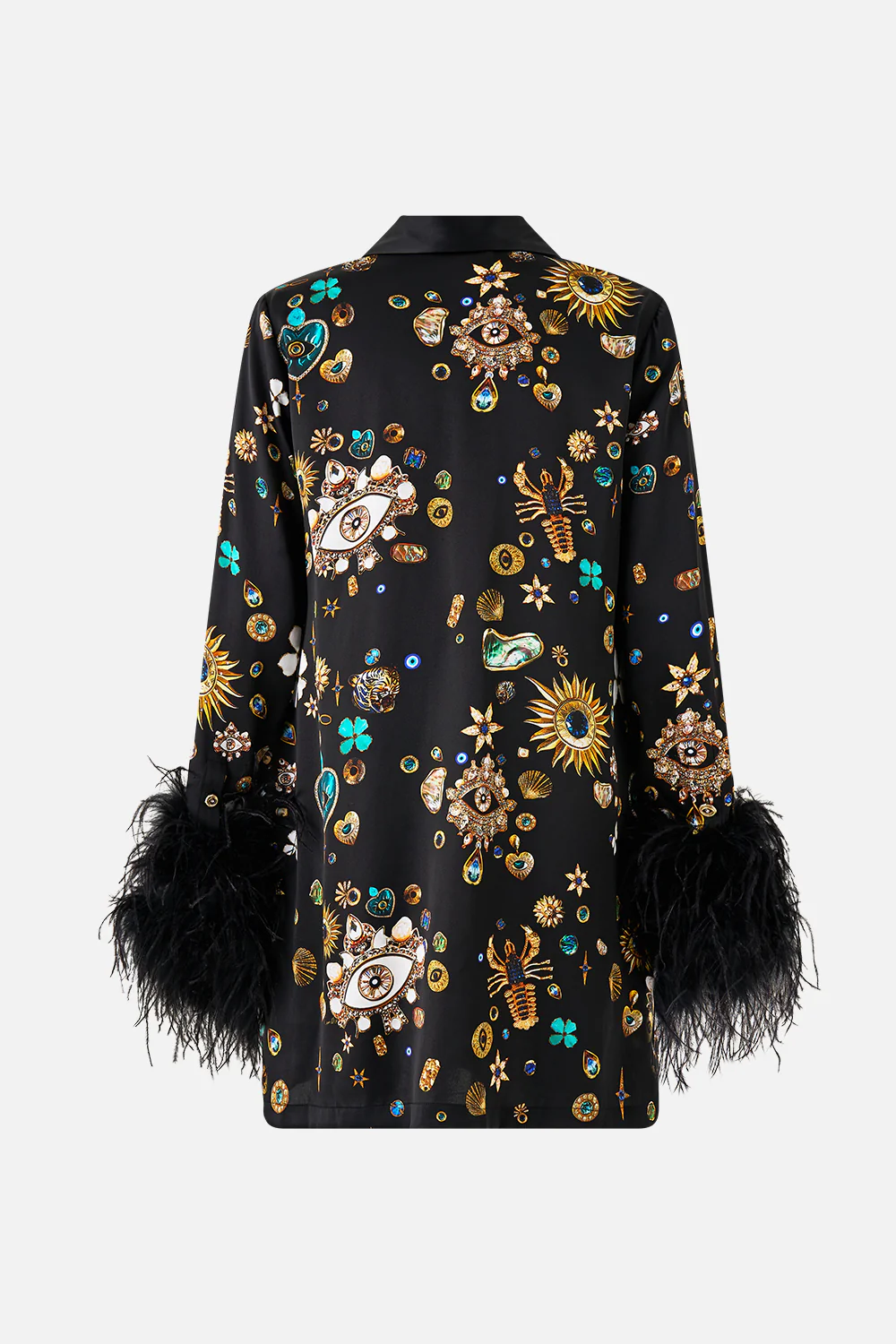 MINI SHIRT DRESS WITH FEATHERS AMULETS AND ALCHEMY - Image 7