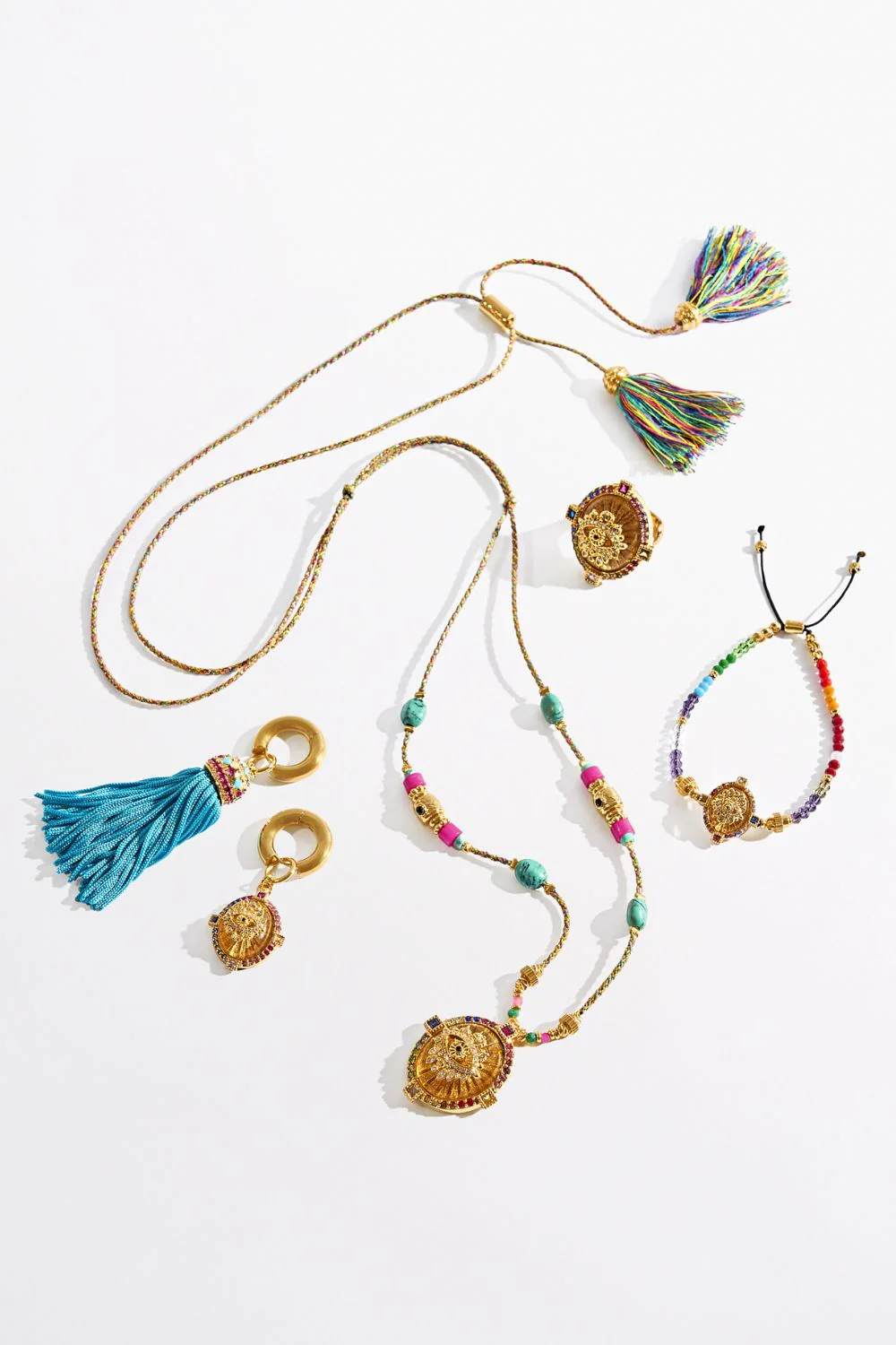SULTANS, SCRIBES & SHAMANS TASSEL EARRINGS GOLD - Image 3