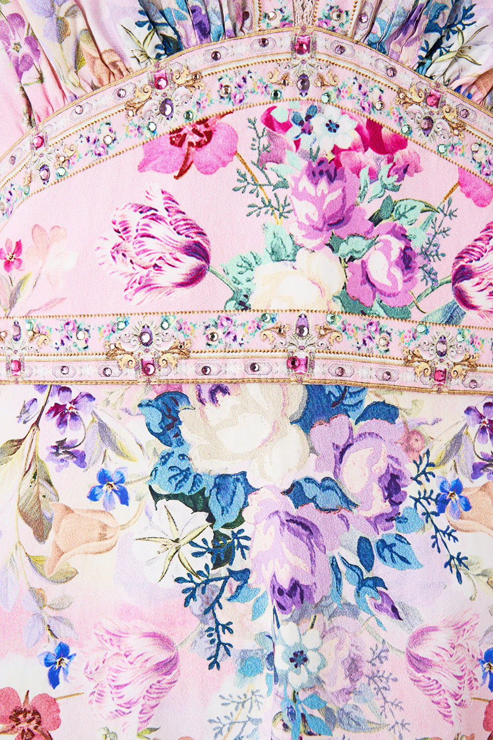 TWO TIERED GATHERED RUFFLE DRESS PALATIAL PASTELS - Image 9