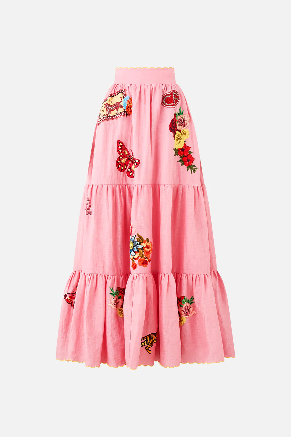 LONG HIGH WAISTED TIERED SKIRT COLLAGE KINGDOM - Image 3