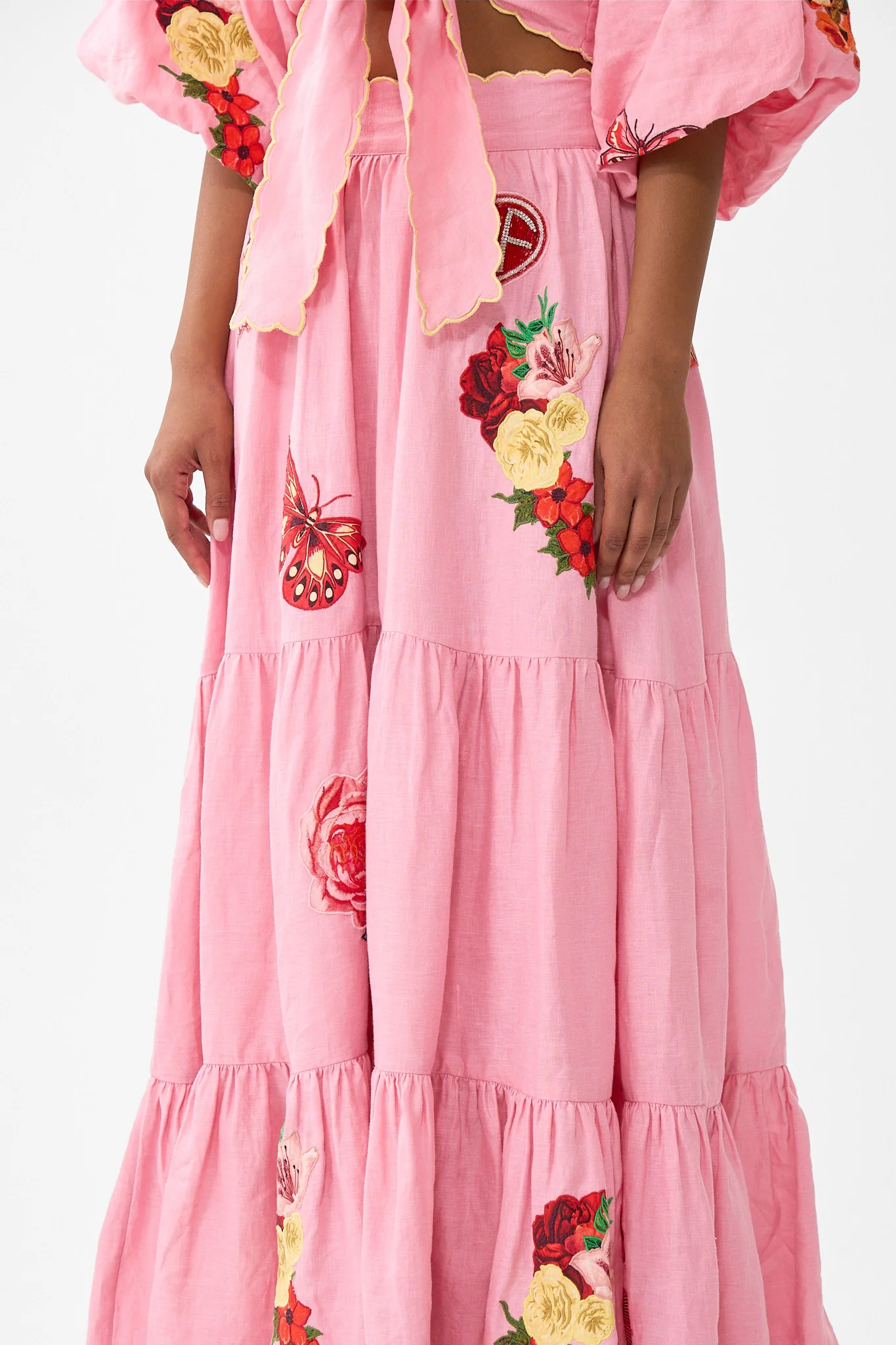 LONG HIGH WAISTED TIERED SKIRT COLLAGE KINGDOM - Image 5