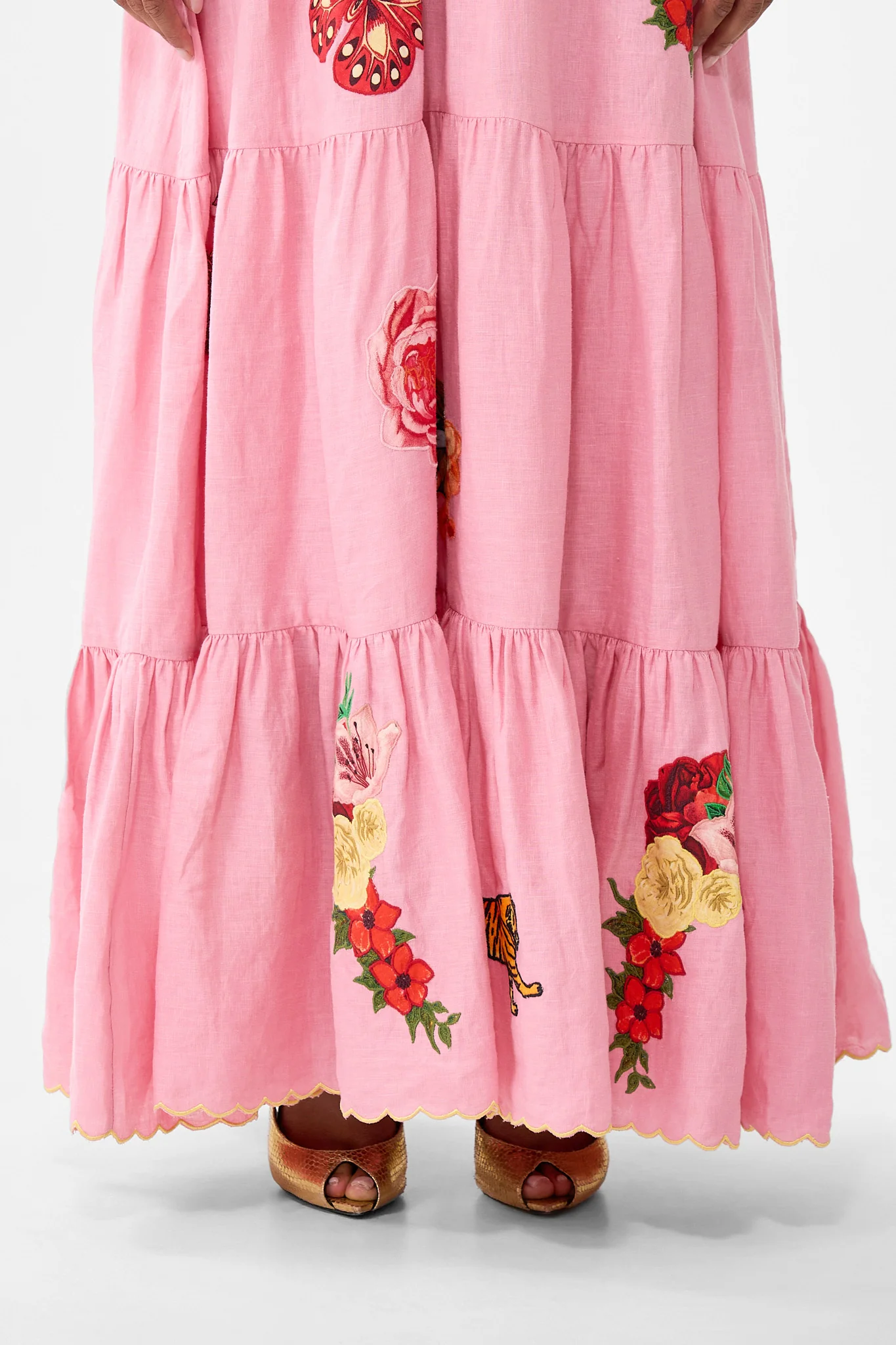 LONG HIGH WAISTED TIERED SKIRT COLLAGE KINGDOM - Image 6