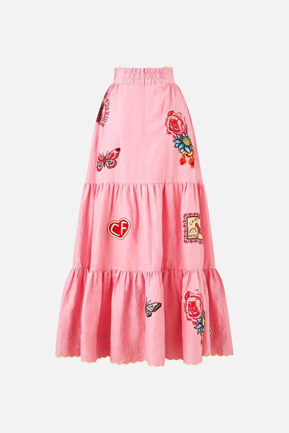LONG HIGH WAISTED TIERED SKIRT COLLAGE KINGDOM - Image 7