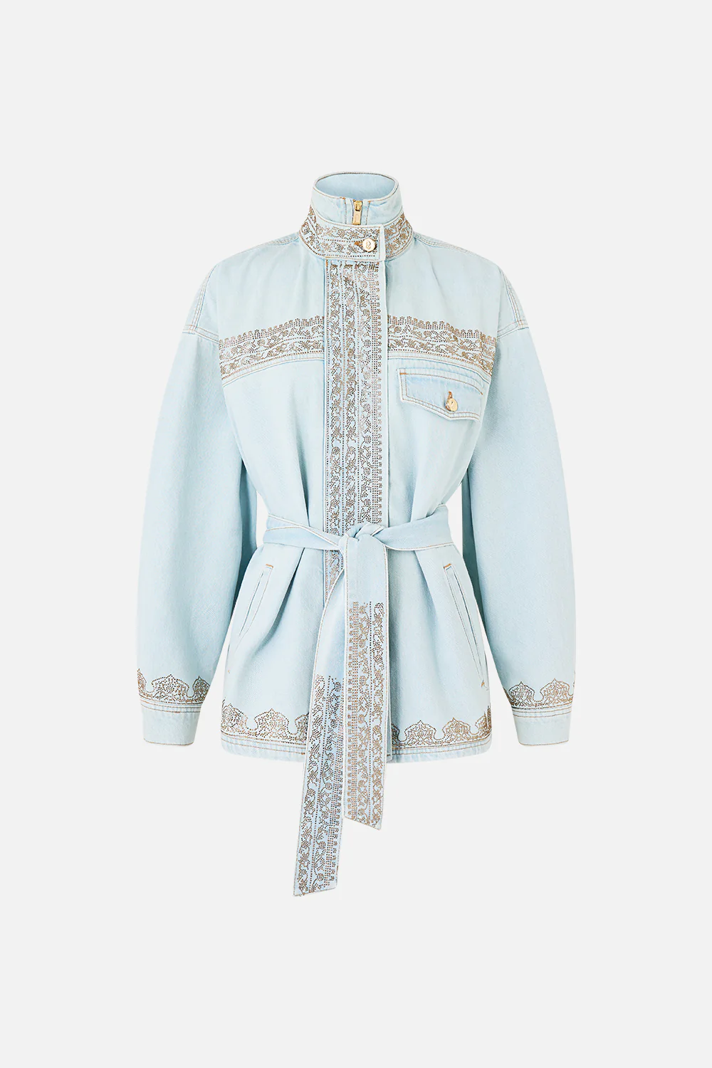 ALIKA ISTANBUL ALCHEMY HIGH NECK JACKET DENIM - Image 3