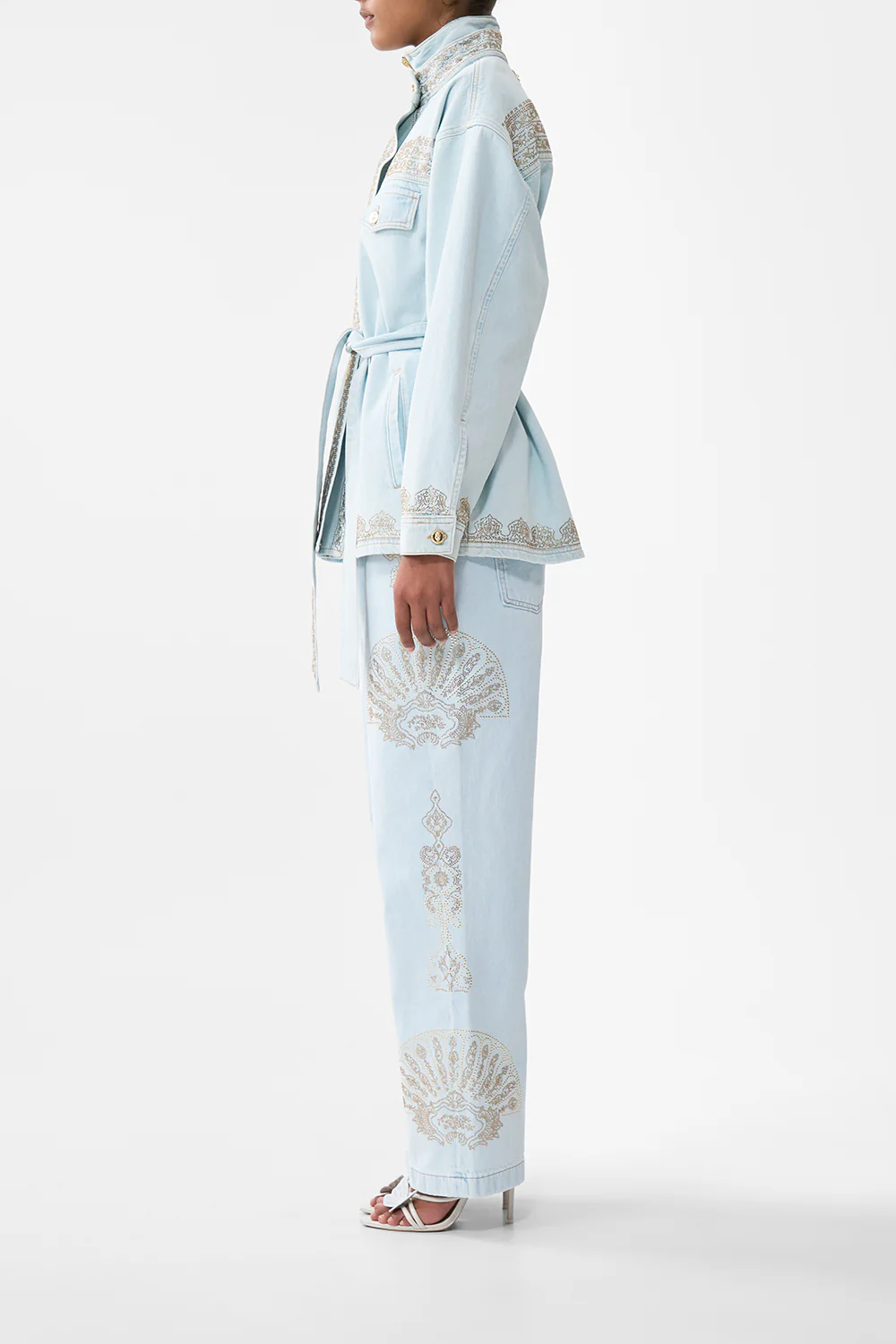 ALIKA ISTANBUL ALCHEMY HIGH NECK JACKET DENIM - Image 4