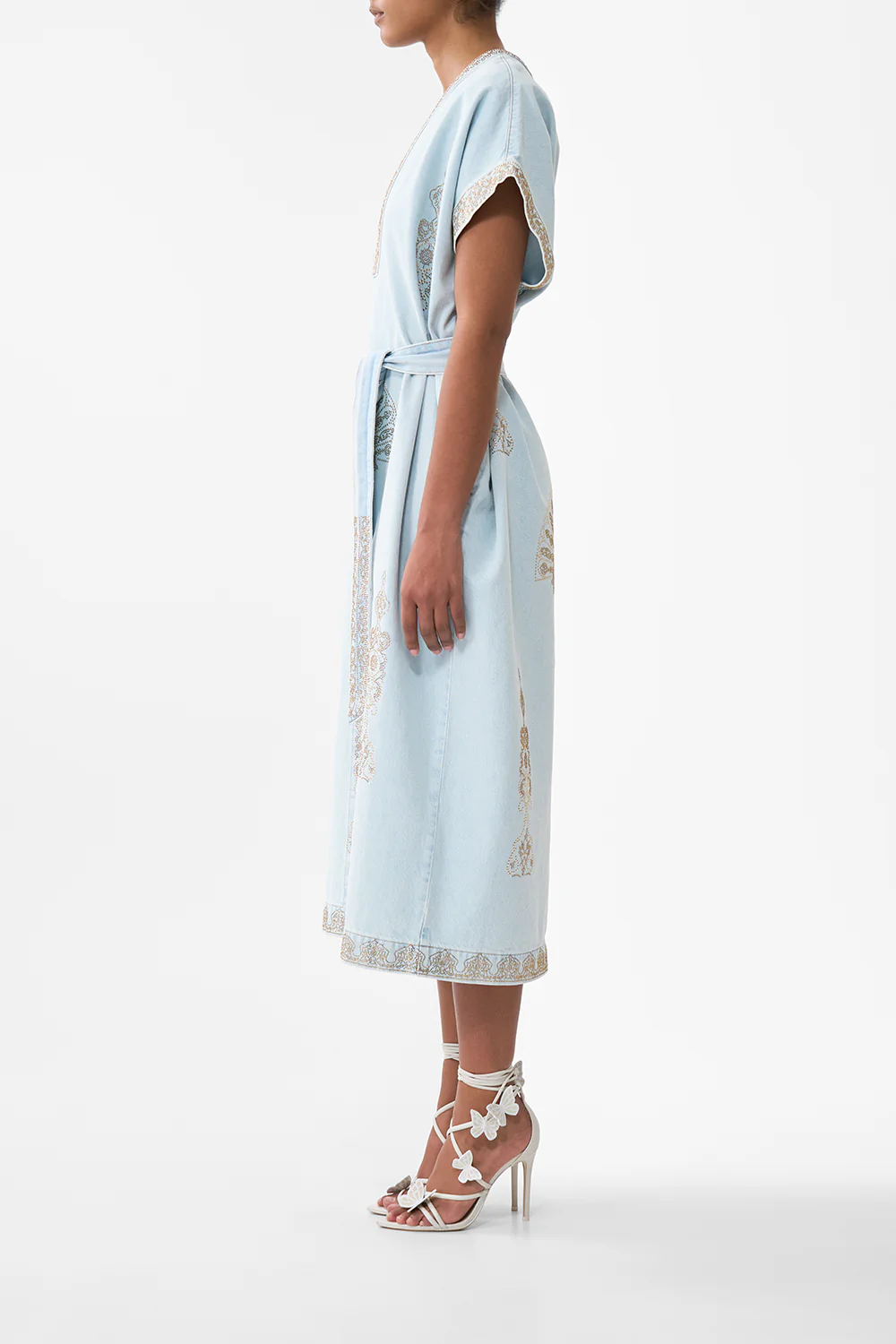 ALIKA ISTANBUL ALCHEMY BELTED KAFTAN DENIM - Image 4