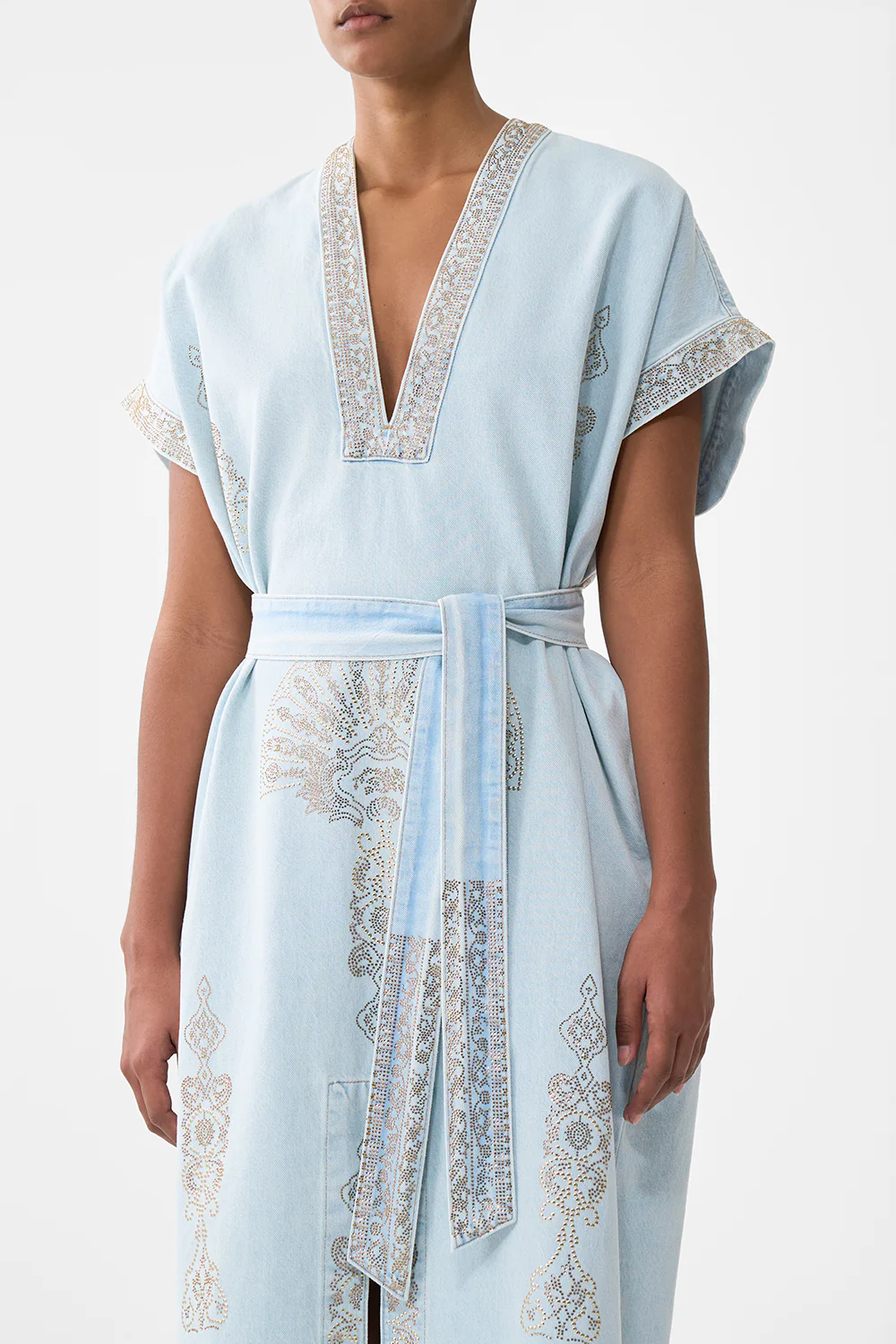 ALIKA ISTANBUL ALCHEMY BELTED KAFTAN DENIM - Image 5