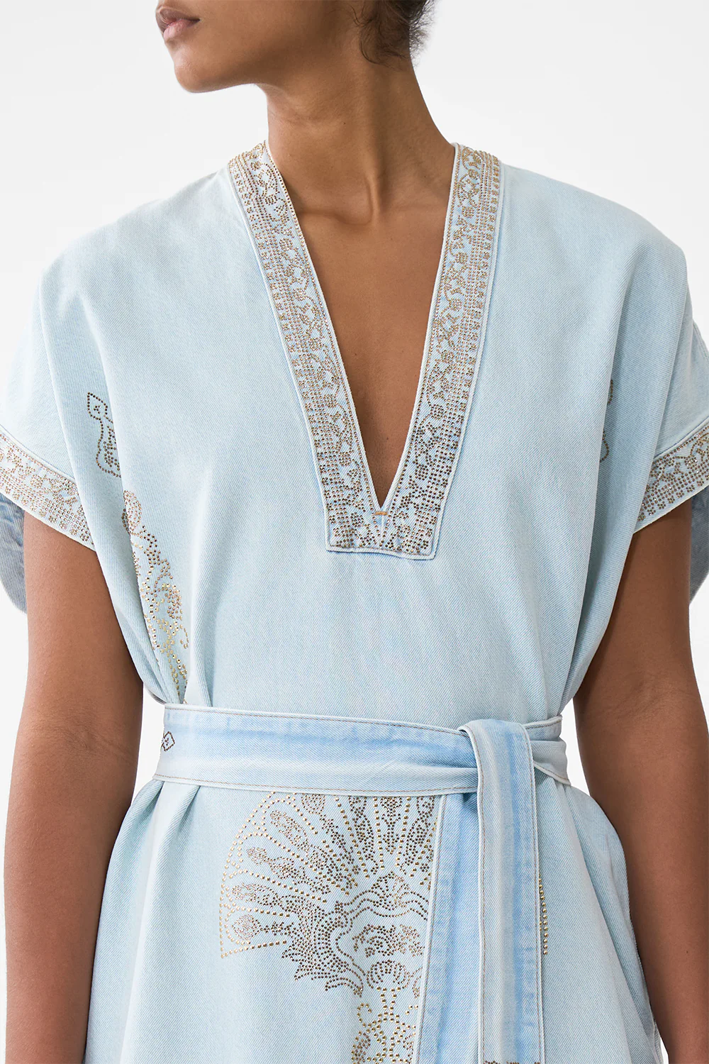 ALIKA ISTANBUL ALCHEMY BELTED KAFTAN DENIM - Image 6