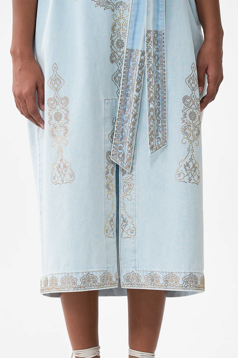 ALIKA ISTANBUL ALCHEMY BELTED KAFTAN DENIM - Image 7