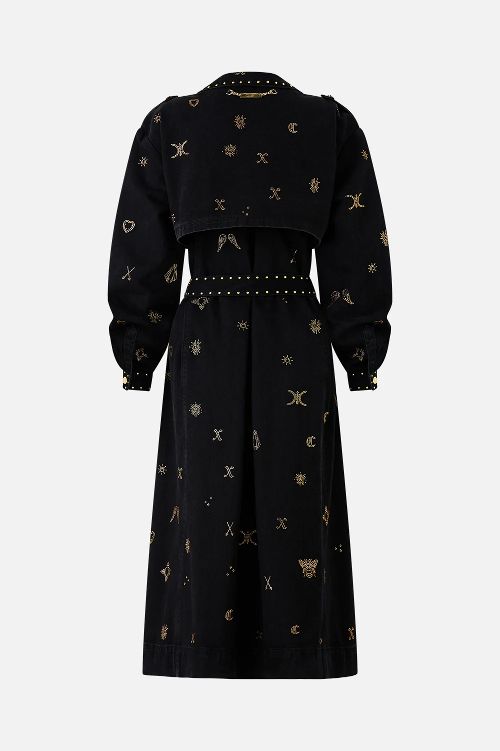 HEIRLOOM EMPIRE LONGLINE BELTED TRENCH COAT DENIM - Image 8