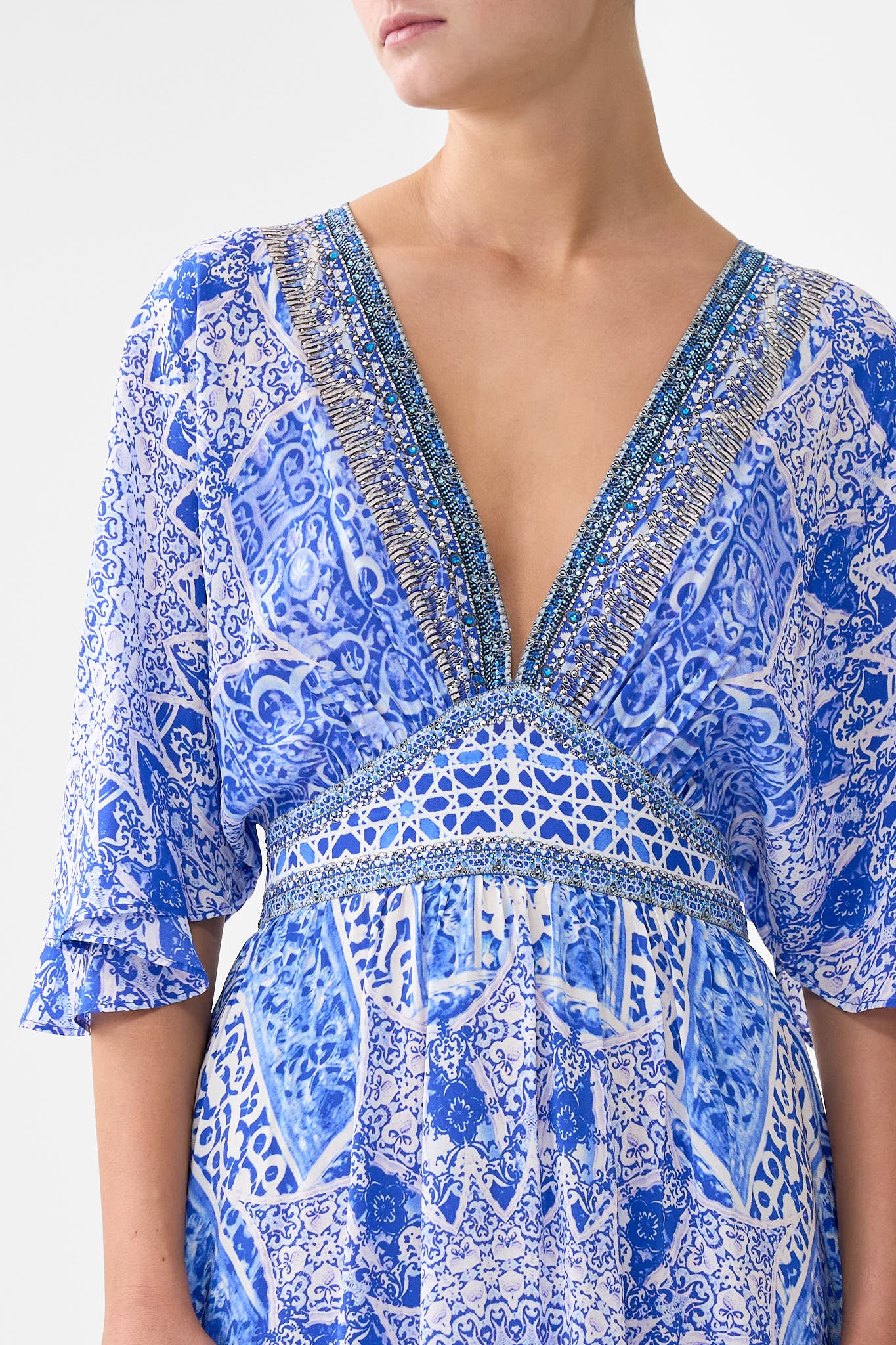 WAISTED DRESS WITH HEM RUFFLE THE BOSPHOROUS - Image 6