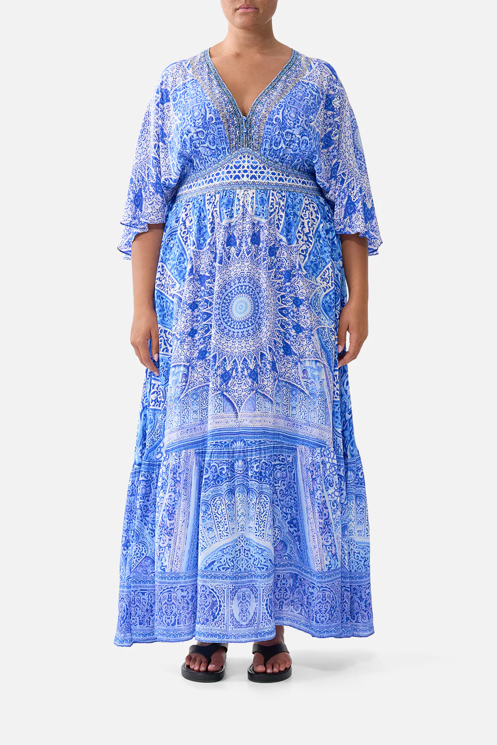 WAISTED DRESS WITH HEM RUFFLE THE BOSPHOROUS - Image 9