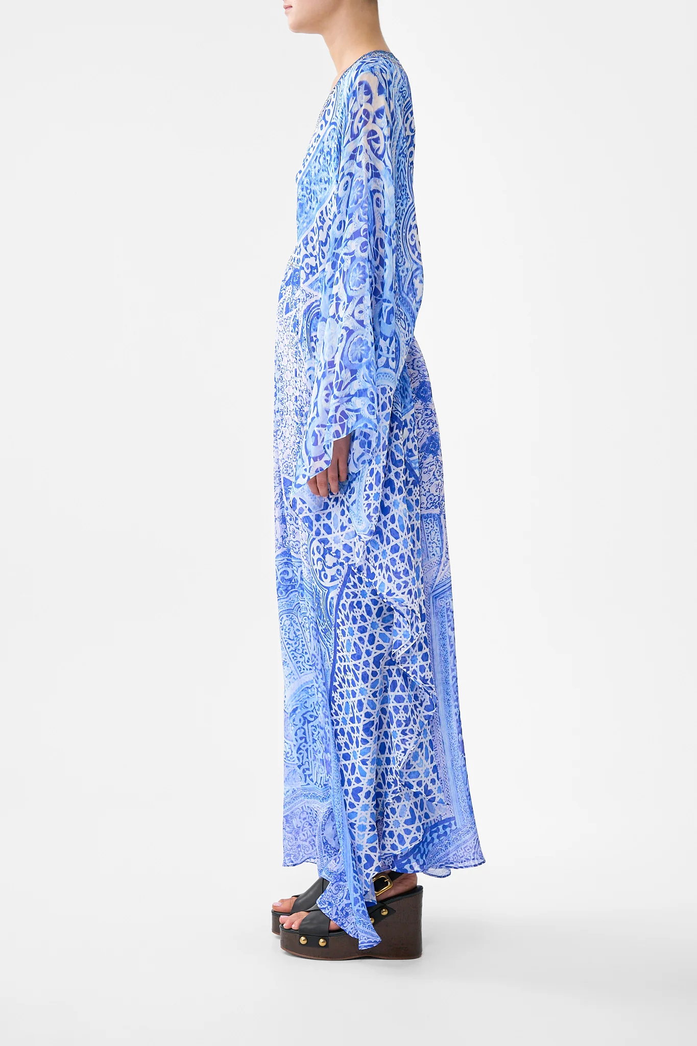 LONG KAFTAN WITH WAIST DETAIL THE BOSPHOROUS - Image 4