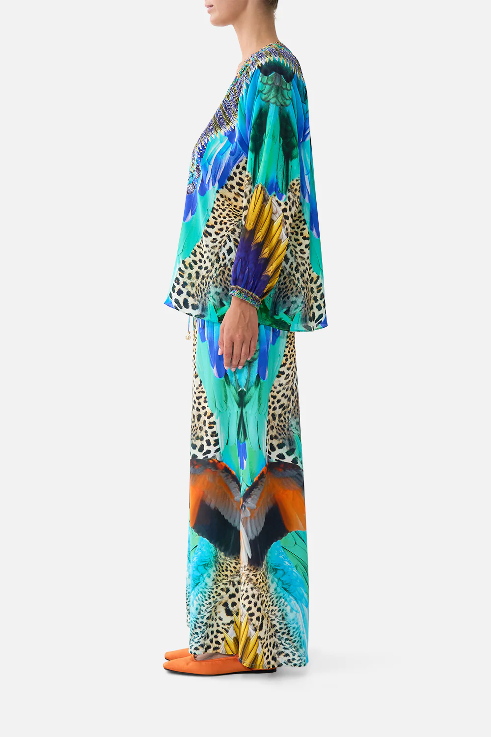LACE UP BLOUSE JUNGLE FLIGHT - Image 4