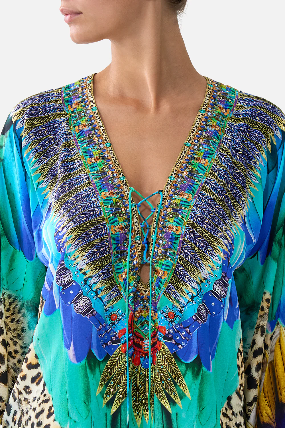 LACE UP BLOUSE JUNGLE FLIGHT - Image 6