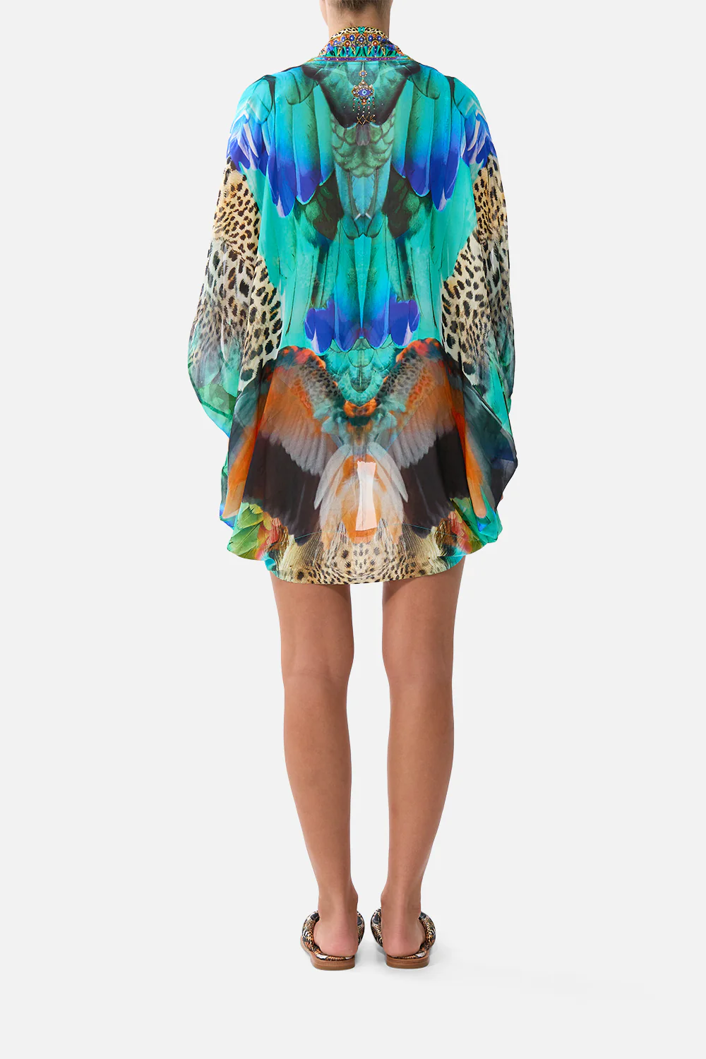OPEN FRONT CARDI CAPE JUNGLE FLIGHT - Image 2