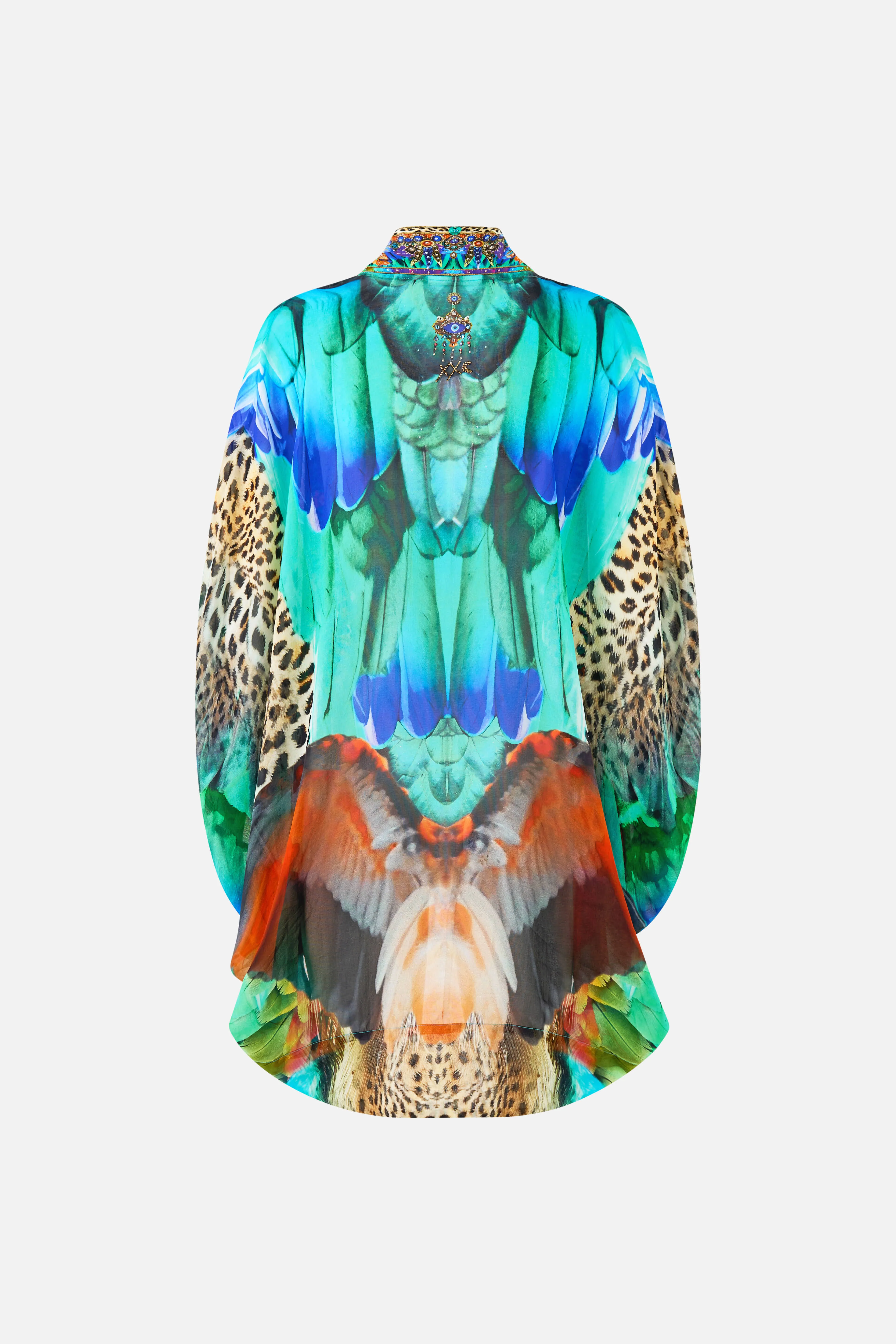 OPEN FRONT CARDI CAPE JUNGLE FLIGHT - Image 6
