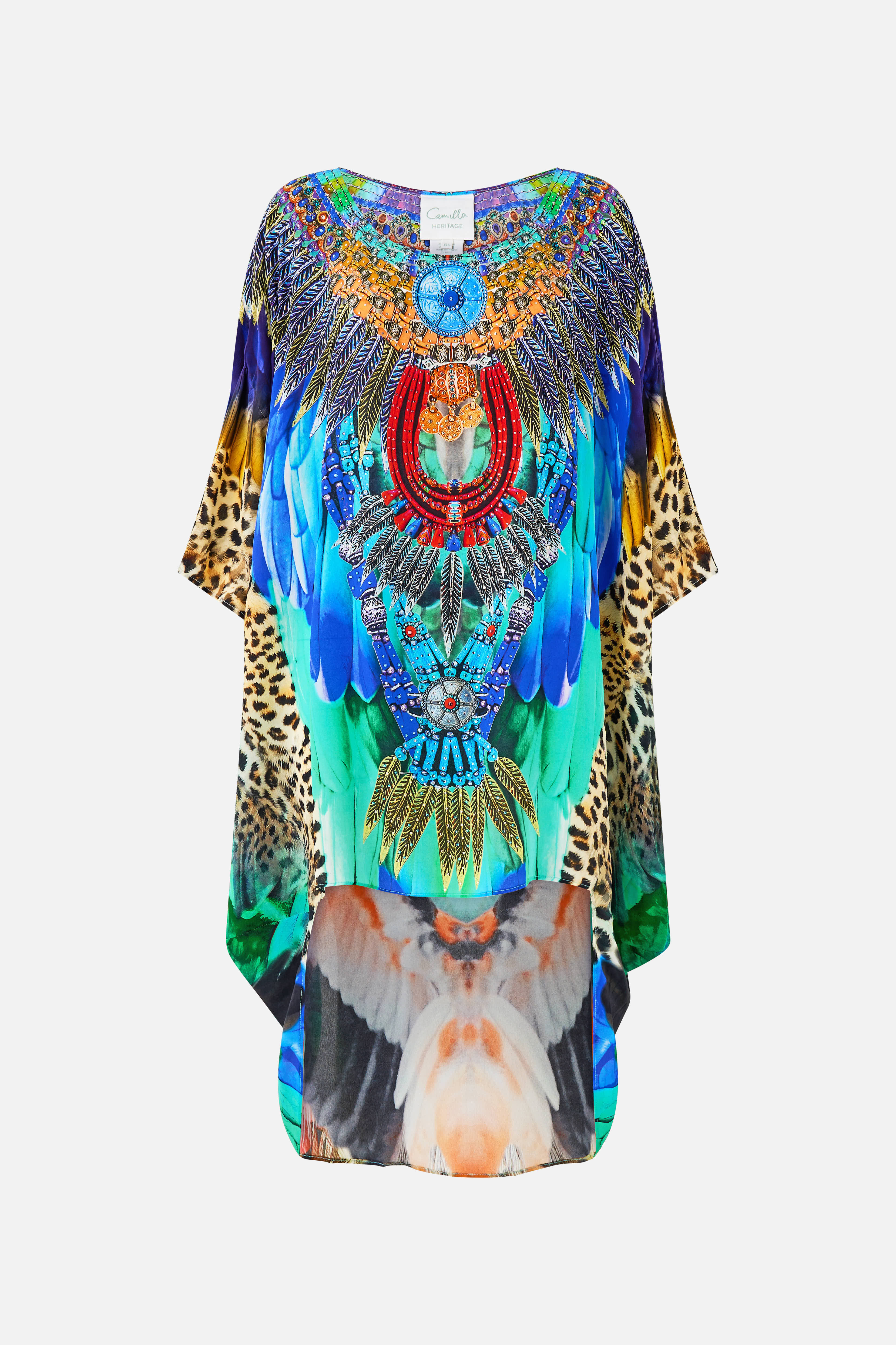 SCOOP BACK HEM DRESS JUNGLE FLIGHT - Image 3