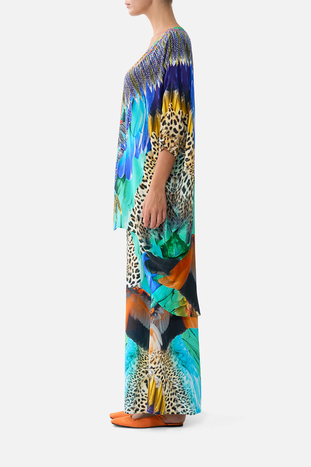 SCOOP BACK HEM DRESS JUNGLE FLIGHT - Image 4