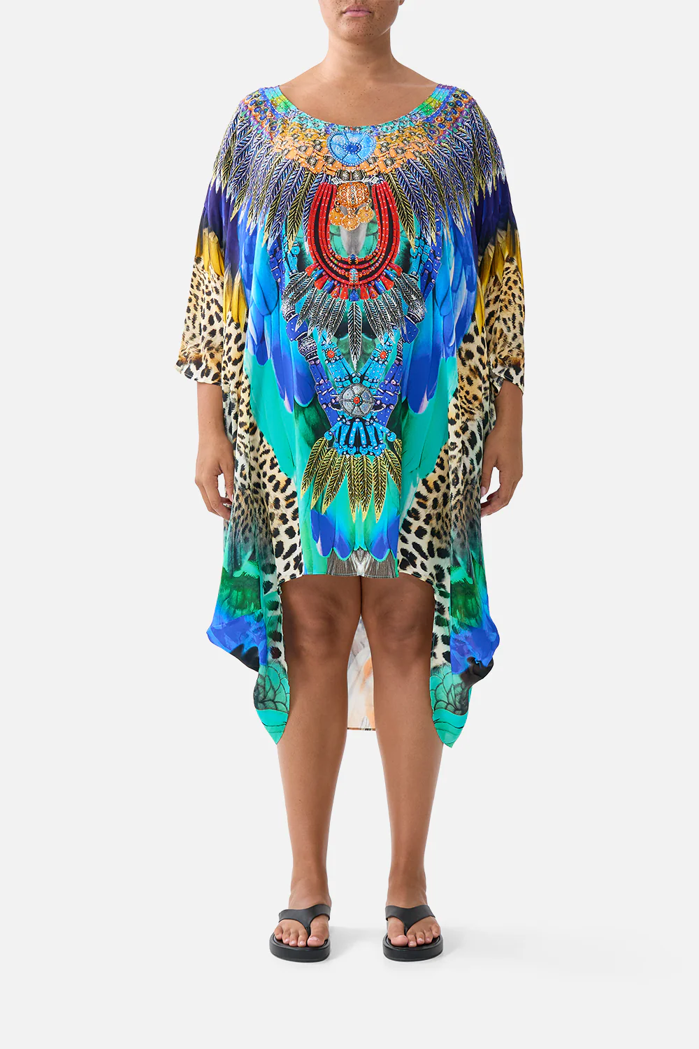 SCOOP BACK HEM DRESS JUNGLE FLIGHT - Image 8