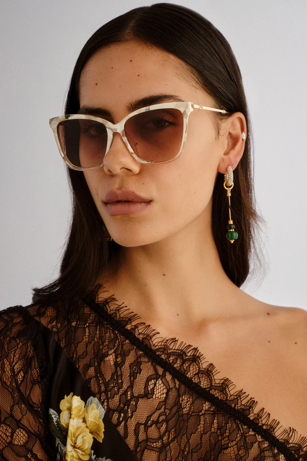 DEEP SEA DIVE SUNGLASSES IVORY MARBLE / LINEN - Image 4
