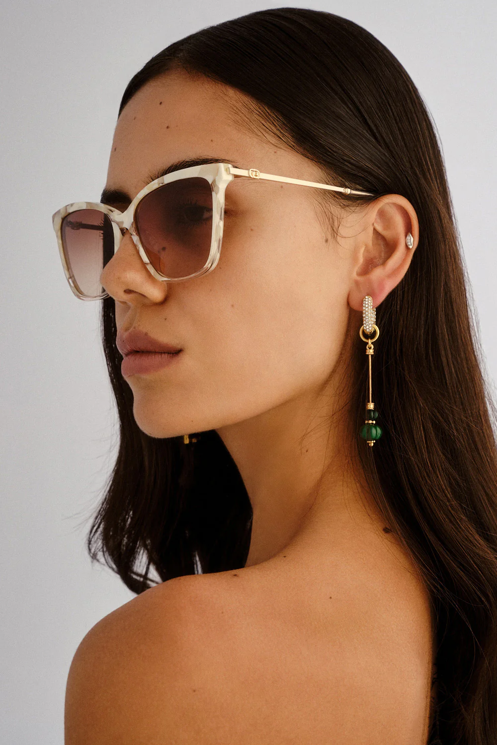 DEEP SEA DIVE SUNGLASSES IVORY MARBLE / LINEN - Image 5