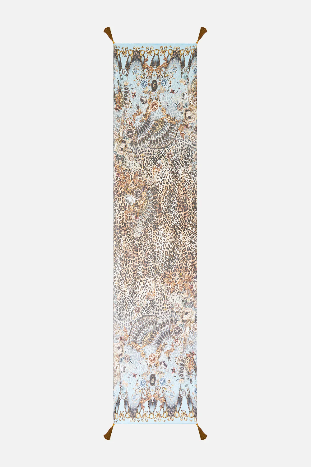 LONG SILK CRINKLE CHIFFON SCARF FIESTA, SIESTA, REPEAT - Image 2