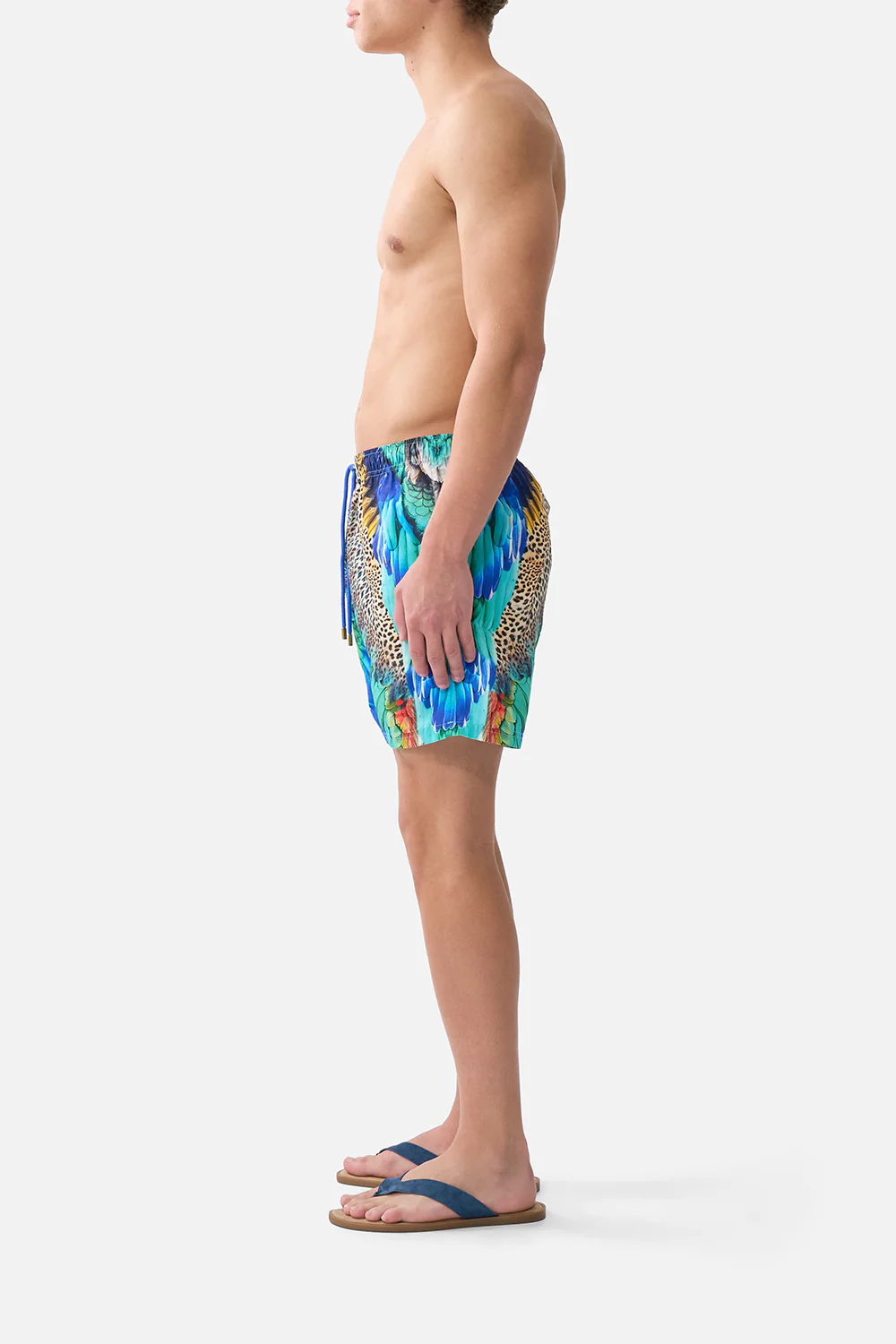 MID LENGTH BOARDSHORT WITH ELASTIC WAIST JUNGLE FLIGHT - Image 4