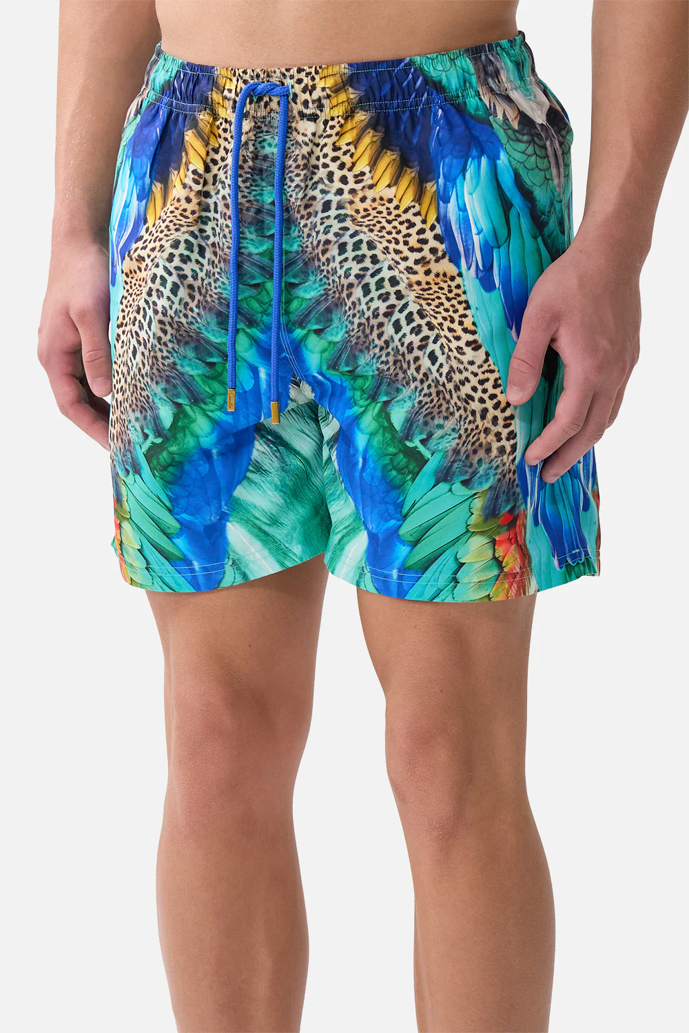 MID LENGTH BOARDSHORT WITH ELASTIC WAIST JUNGLE FLIGHT - Image 5