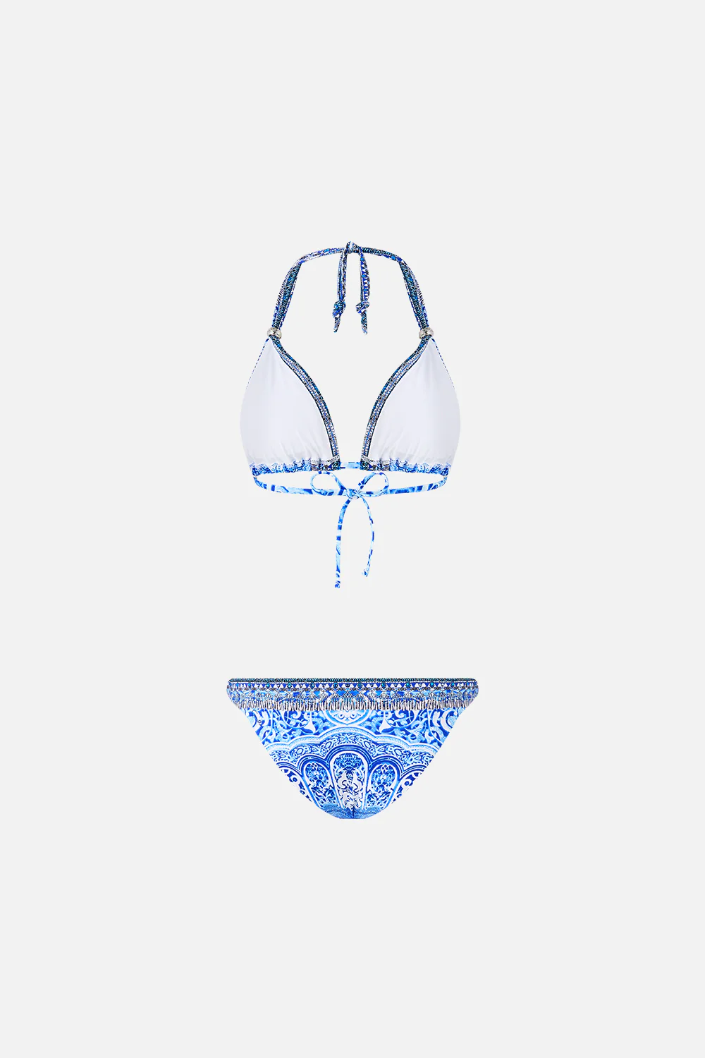 BALL TRIM TRIANGLE BIKINI SET WITH THICK NECK TIE THE BOSPHOROUS - Image 7