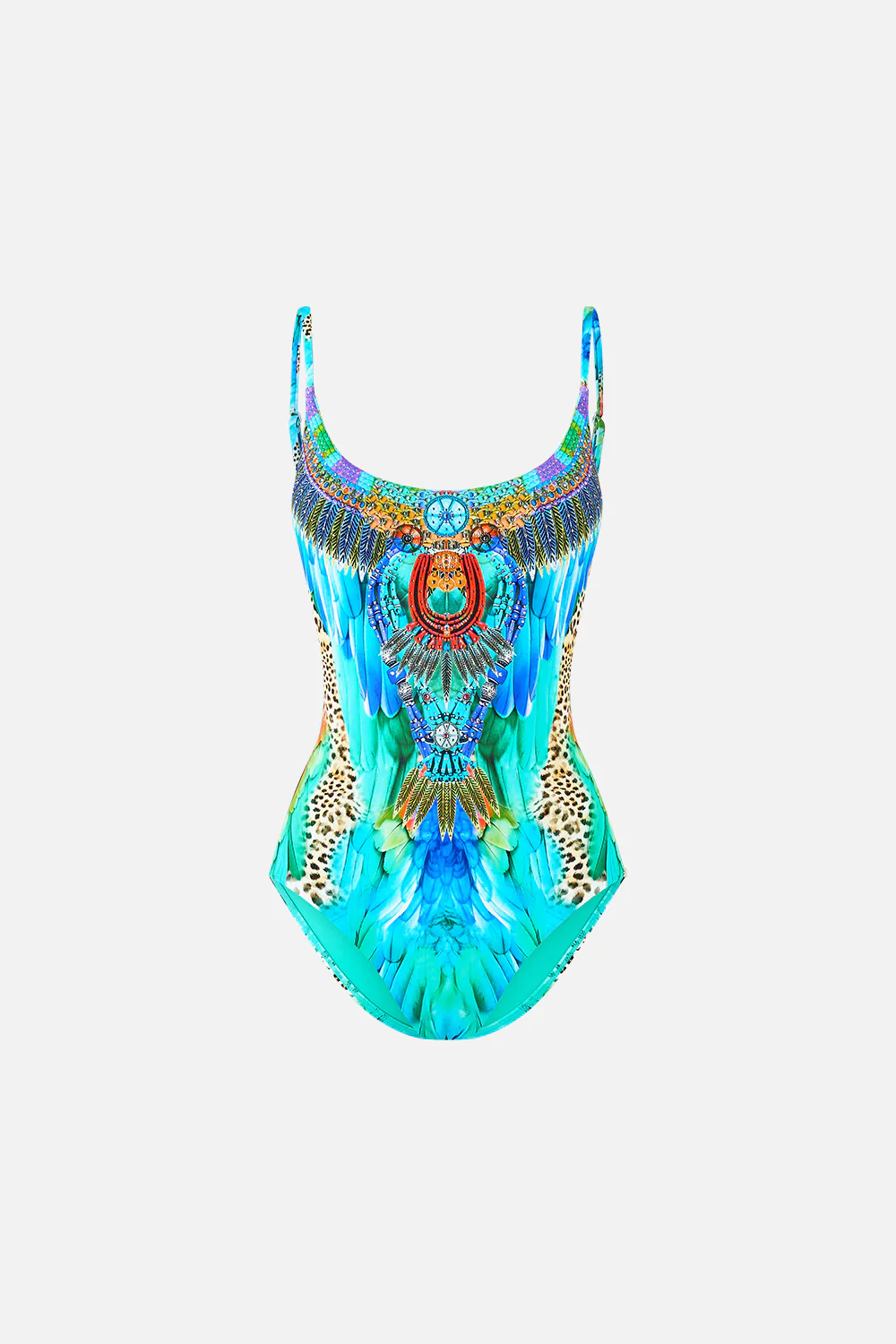 SCOOP NECK ONE PIECE WITH SCOOP BACK JUNGLE FLIGHT - Image 3