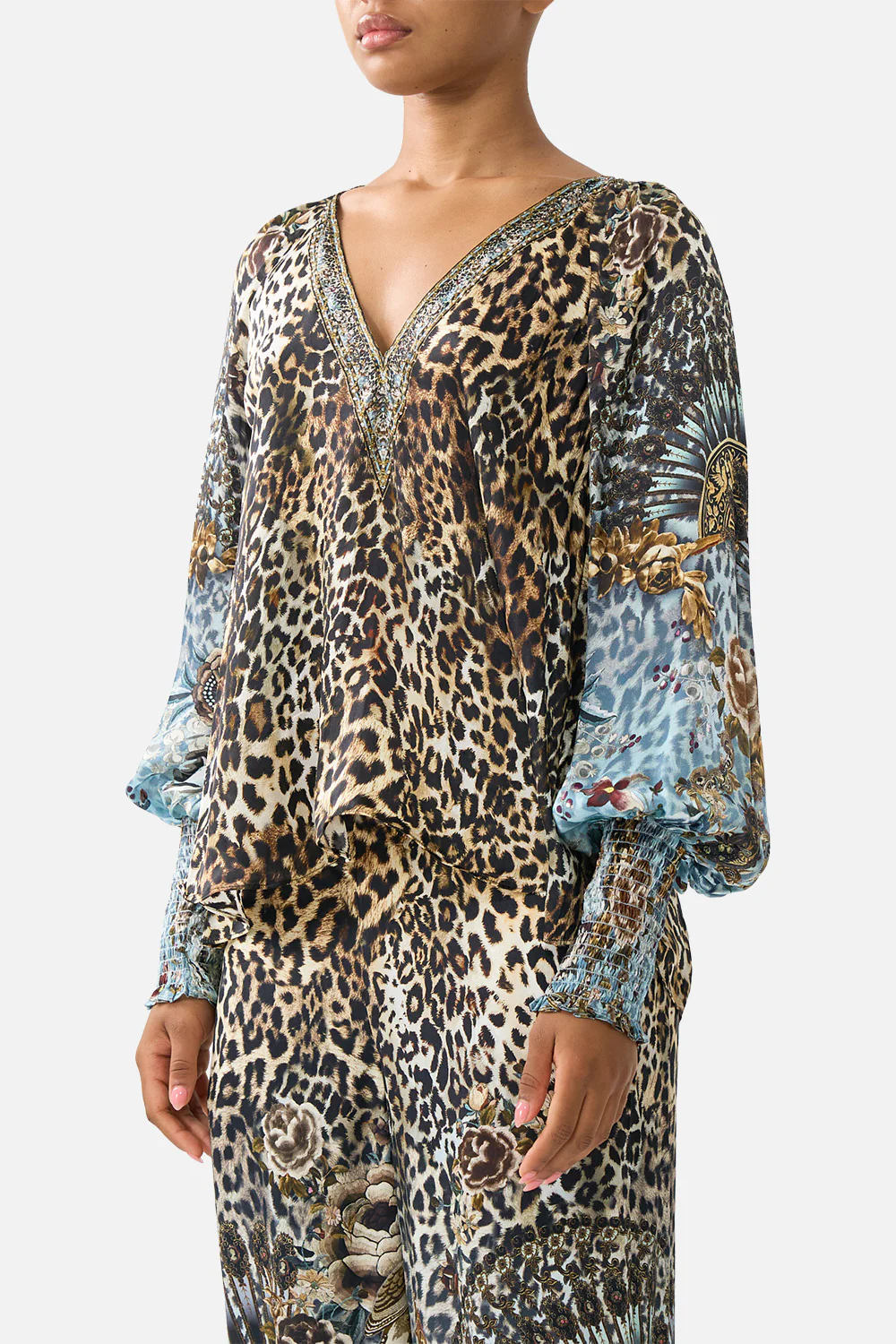 SHIRRED CUFF BLOUSE FIESTA, SIESTA, REPEAT - Image 5