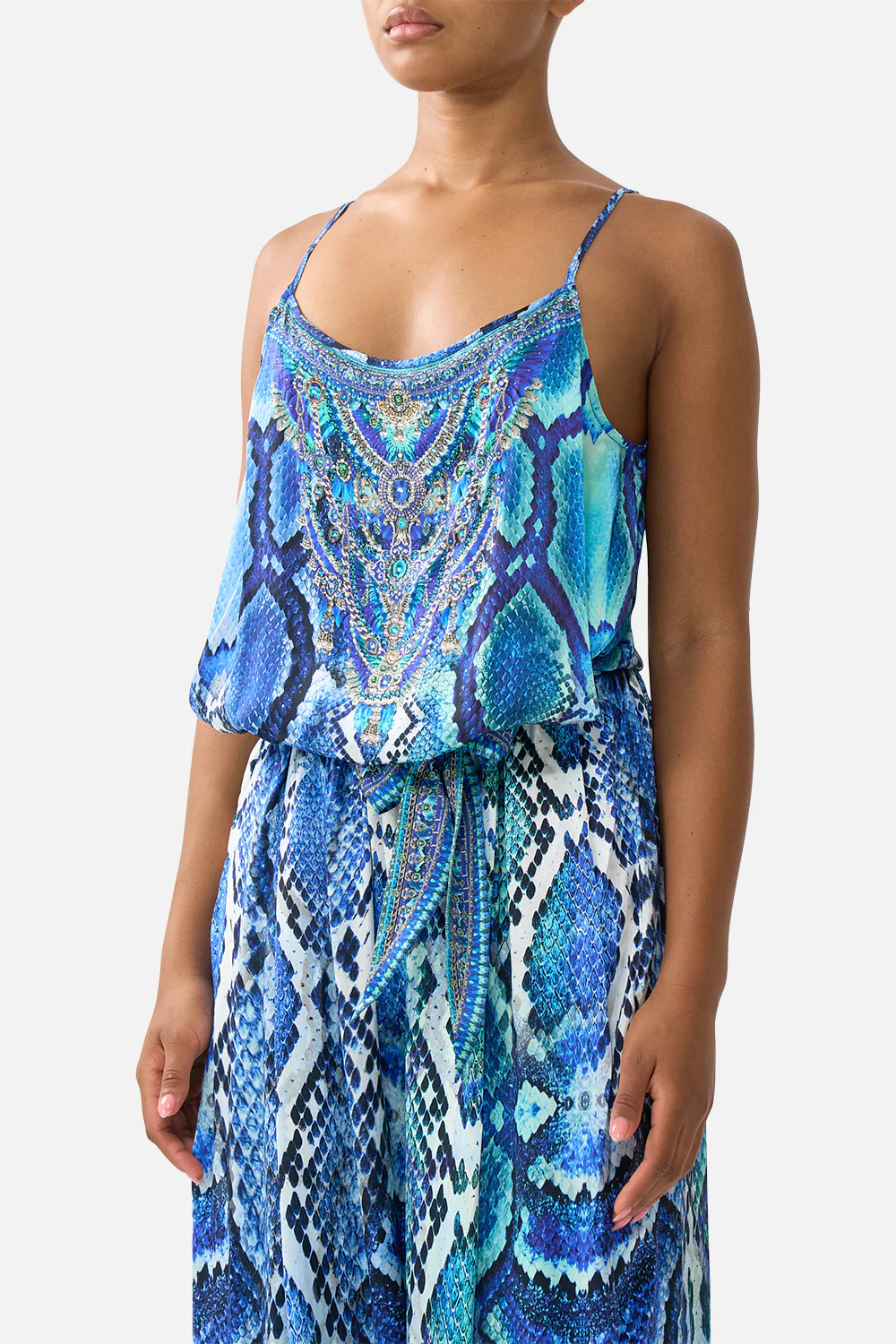 SHOESTRING STRAP JUMPSUIT THE SAPPHIRE SERPENT - Image 5