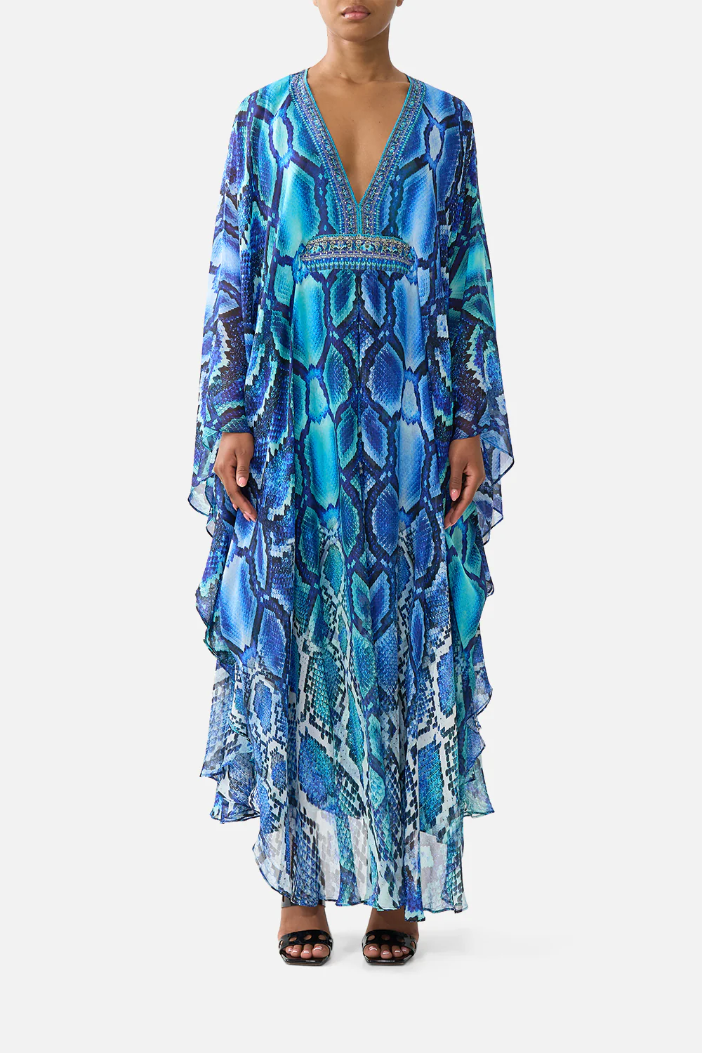 LONG KAFTAN WITH WAIST DETAIL THE SAPPHIRE SERPENT