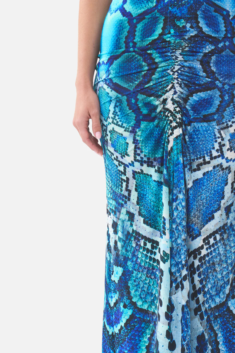 WRAP BODICE JERSEY DRESS THE SAPPHIRE SERPENT - Image 6