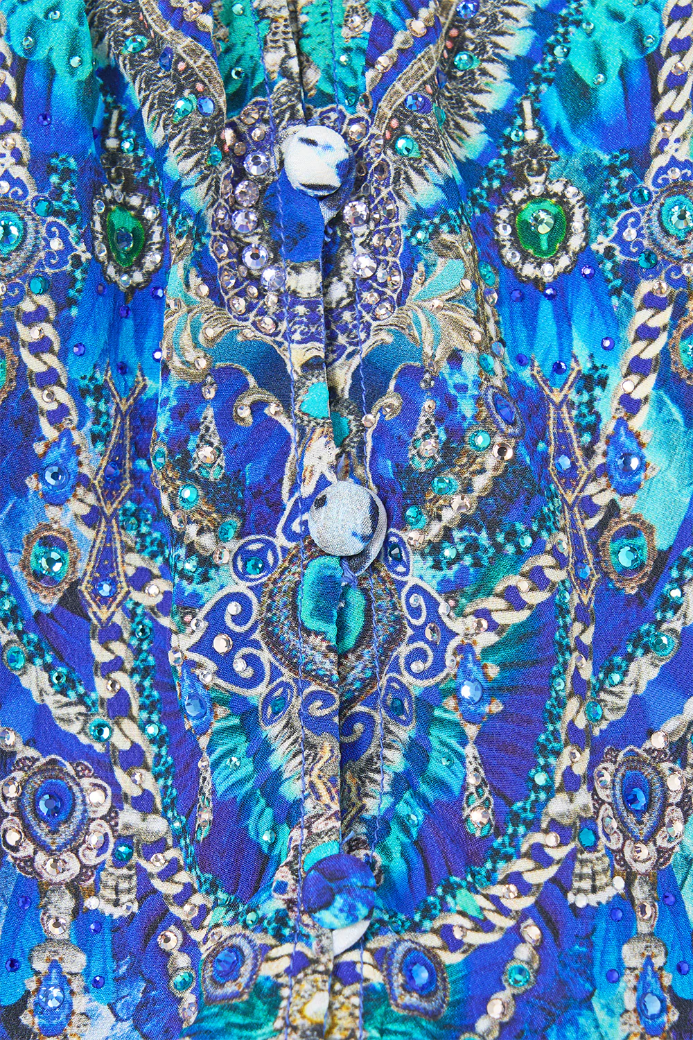 SHIRRED WAIST MINI DRESS THE SAPPHIRE SERPENT - Image 7
