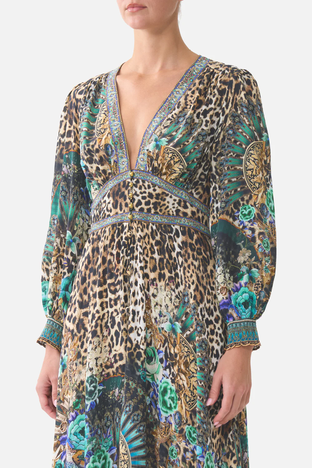 BUTTON DRESS WITH SHAPED WAISTBAND FLAMENCO EUPHORIA - Image 5