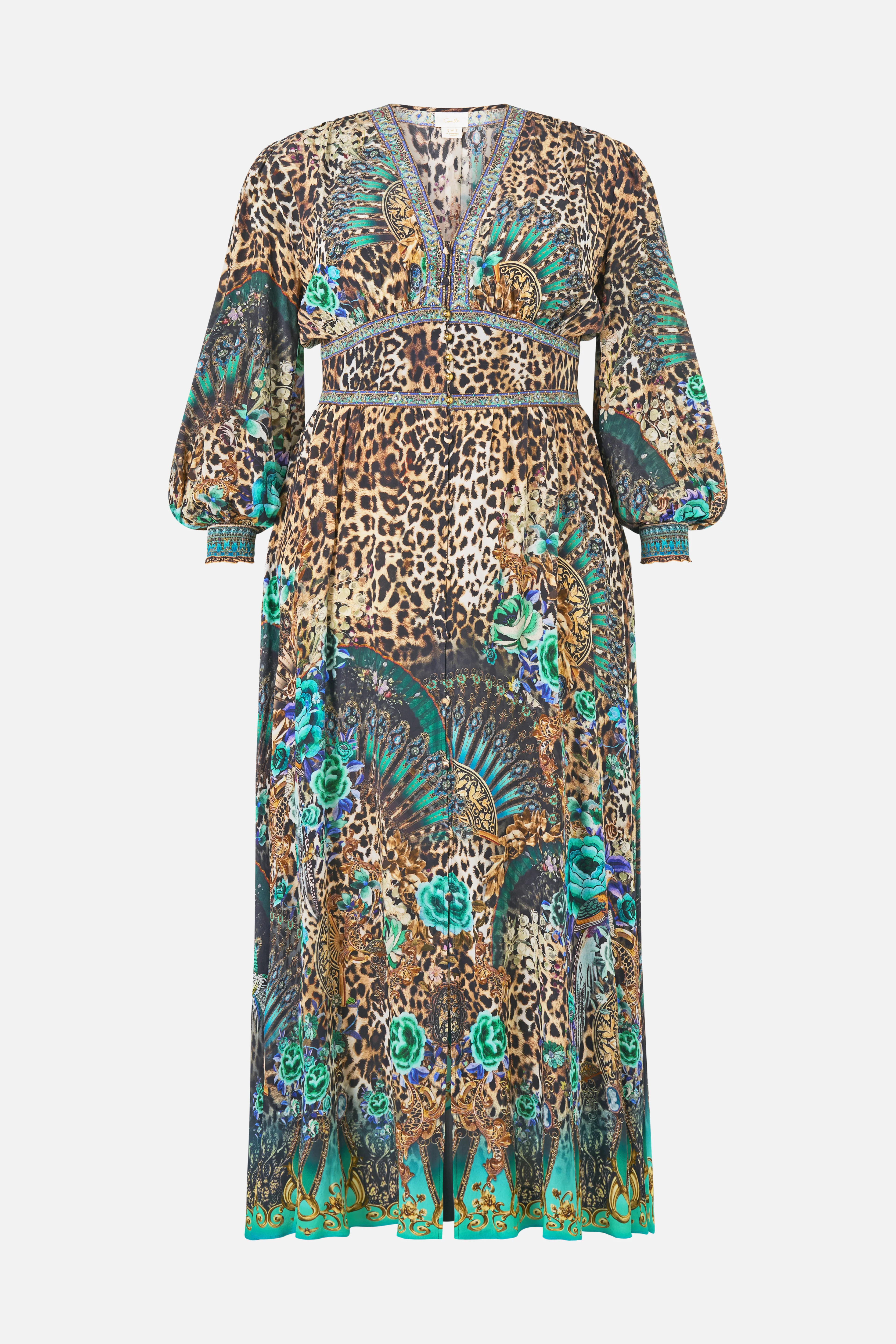 BUTTON DRESS WITH SHAPED WAISTBAND FLAMENCO EUPHORIA - Image 8