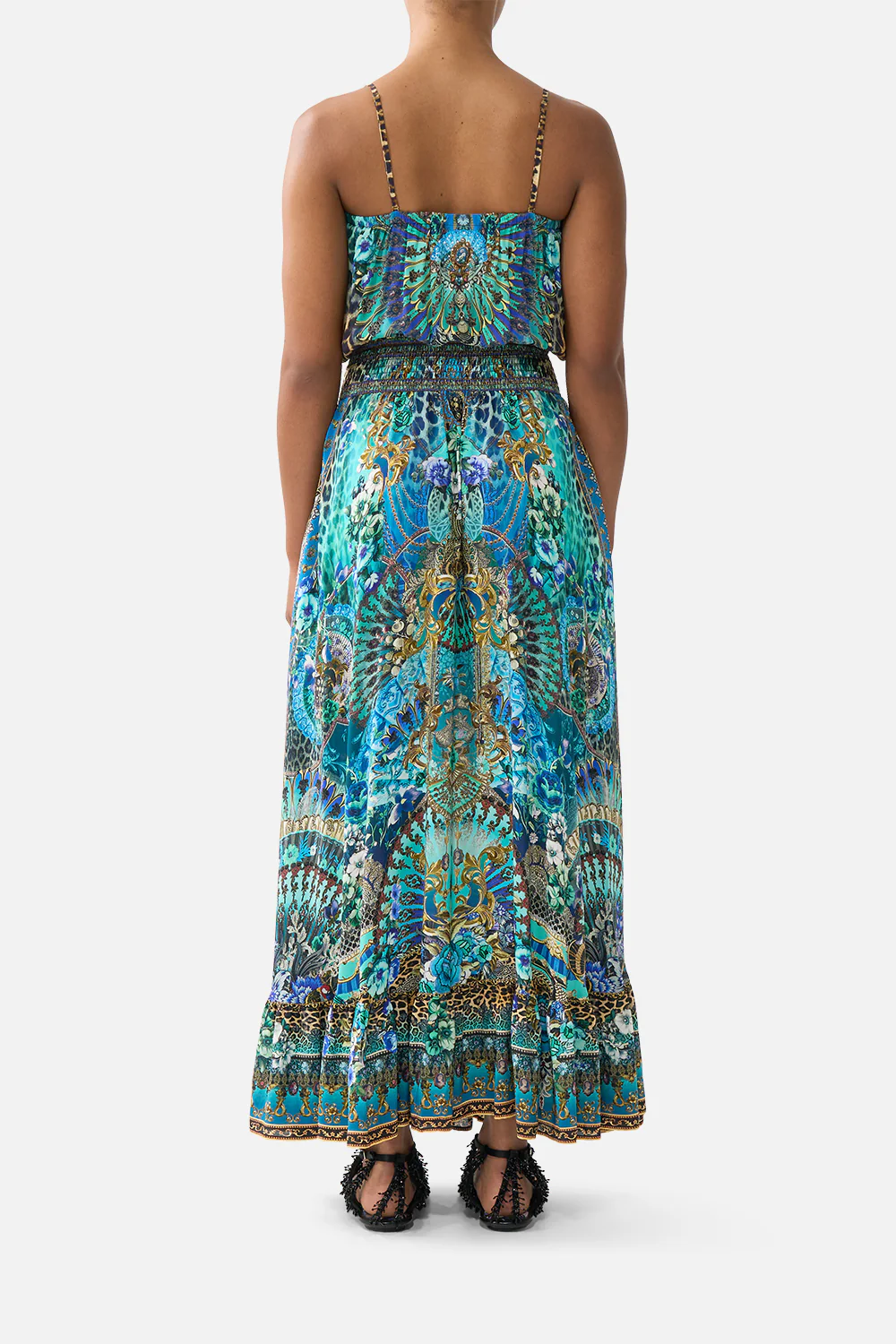 SHIRRED WAIST LONG DRESS FLAMENCO EUPHORIA - Image 2