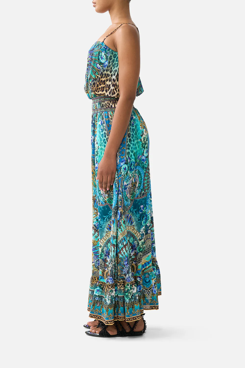 SHIRRED WAIST LONG DRESS FLAMENCO EUPHORIA - Image 4