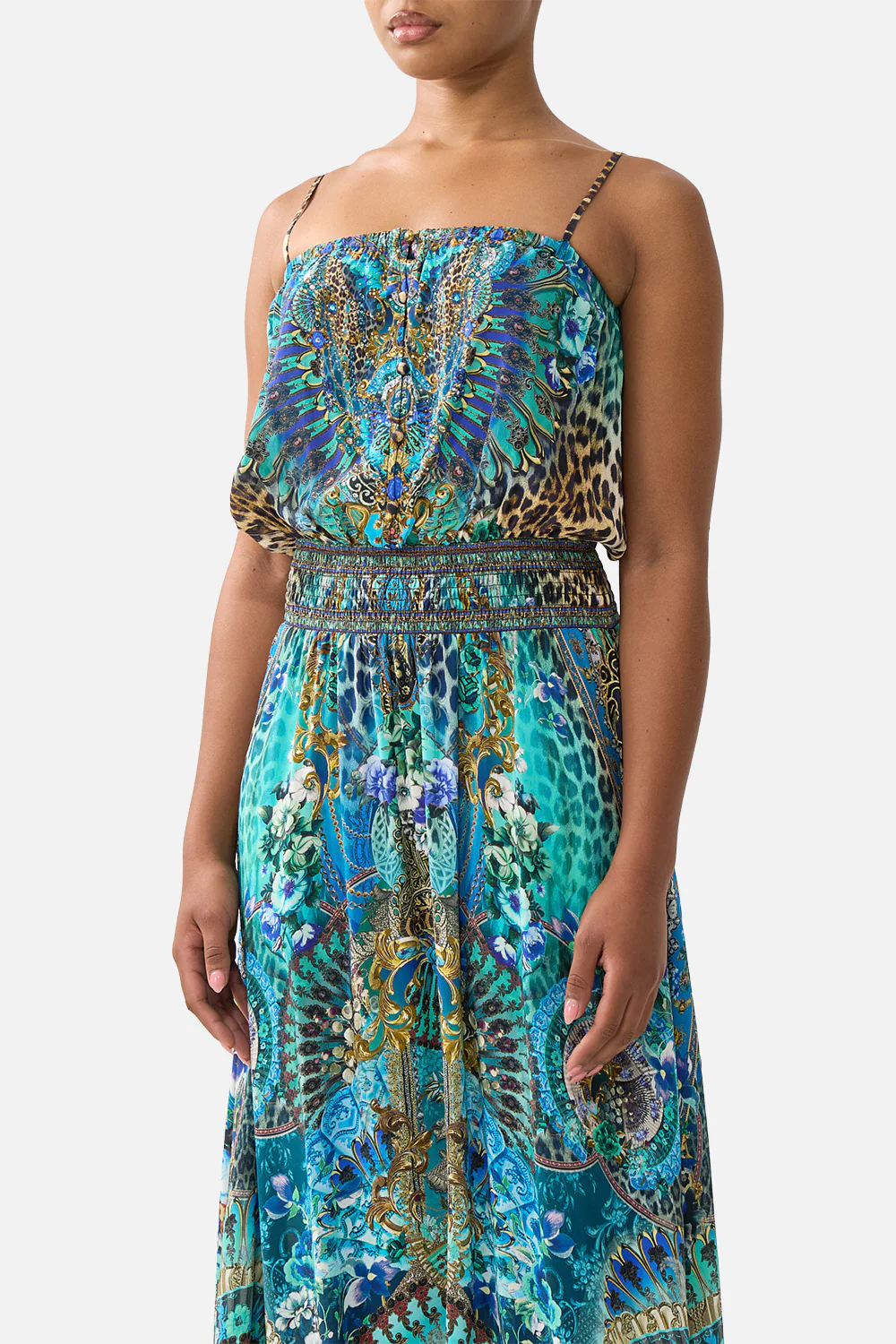 SHIRRED WAIST LONG DRESS FLAMENCO EUPHORIA - Image 5