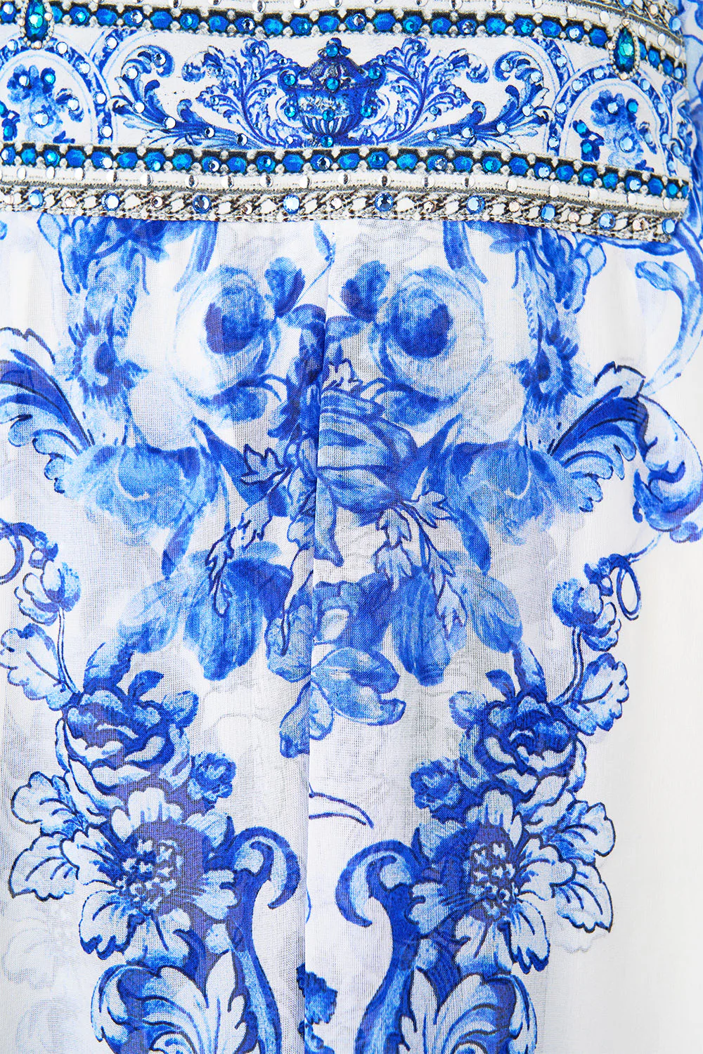LONG KAFTAN WITH WAIST DETAIL CERAMIC PANORAMIC - Image 7