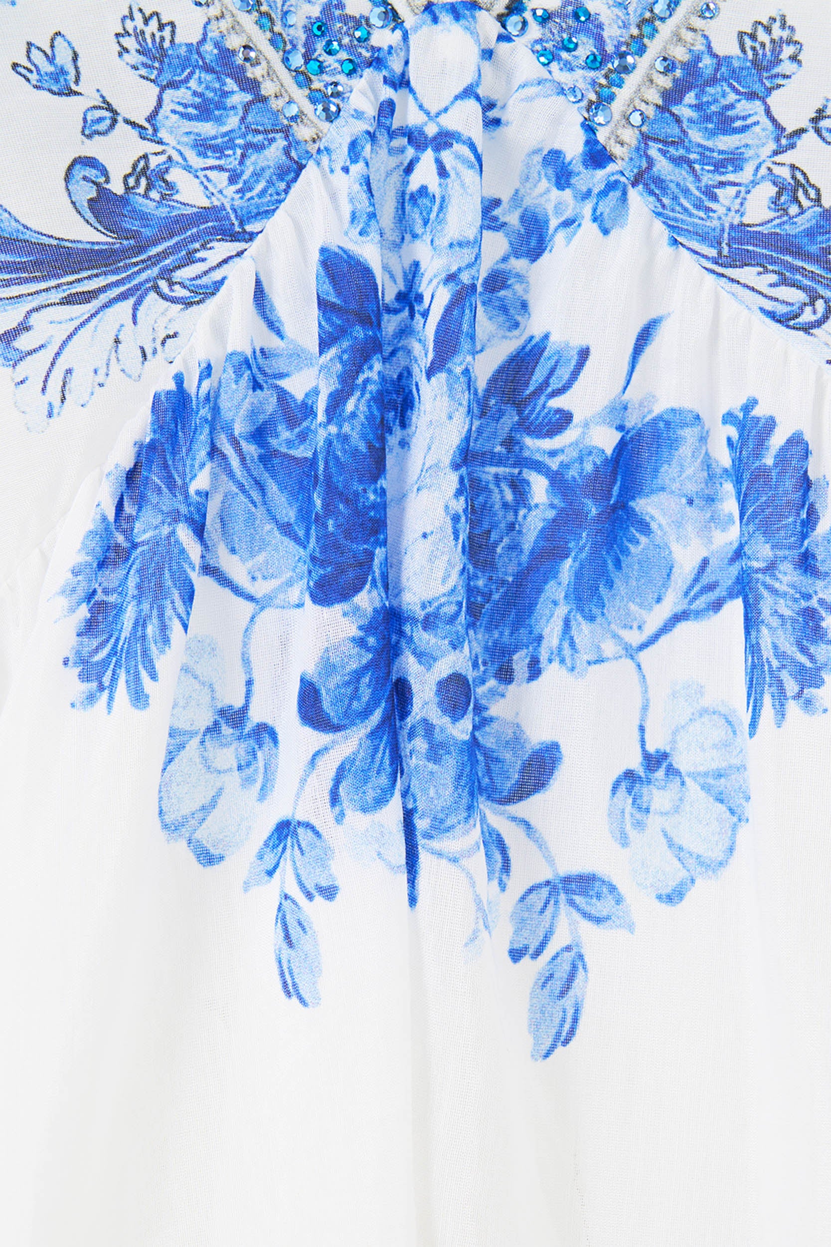 RAGLAN BLOUSE WITH SLEEVE RUFFLE CERAMIC PANORAMIC - Image 7