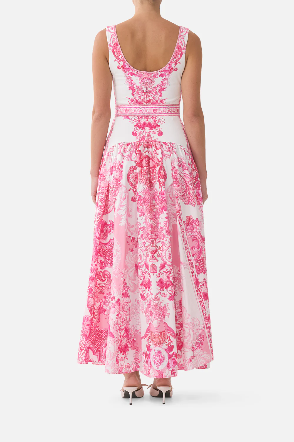JERSEY TANK DRESS WITH CONTRAST SKIRT LIVIN LA VIDA ROSA - Image 2