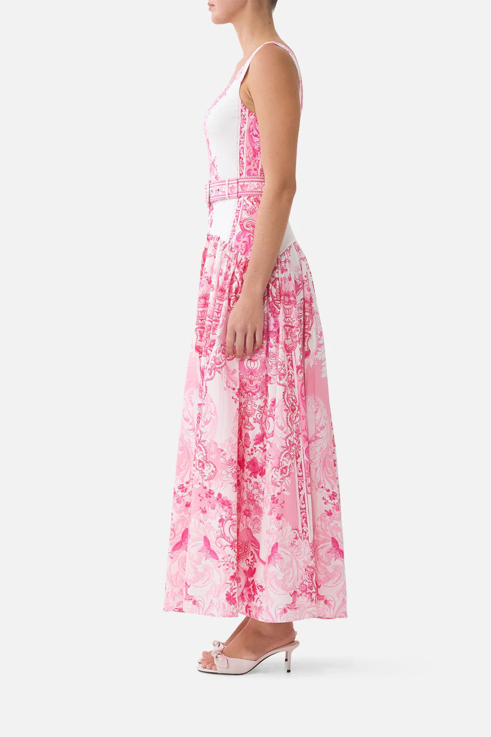 JERSEY TANK DRESS WITH CONTRAST SKIRT LIVIN LA VIDA ROSA - Image 4